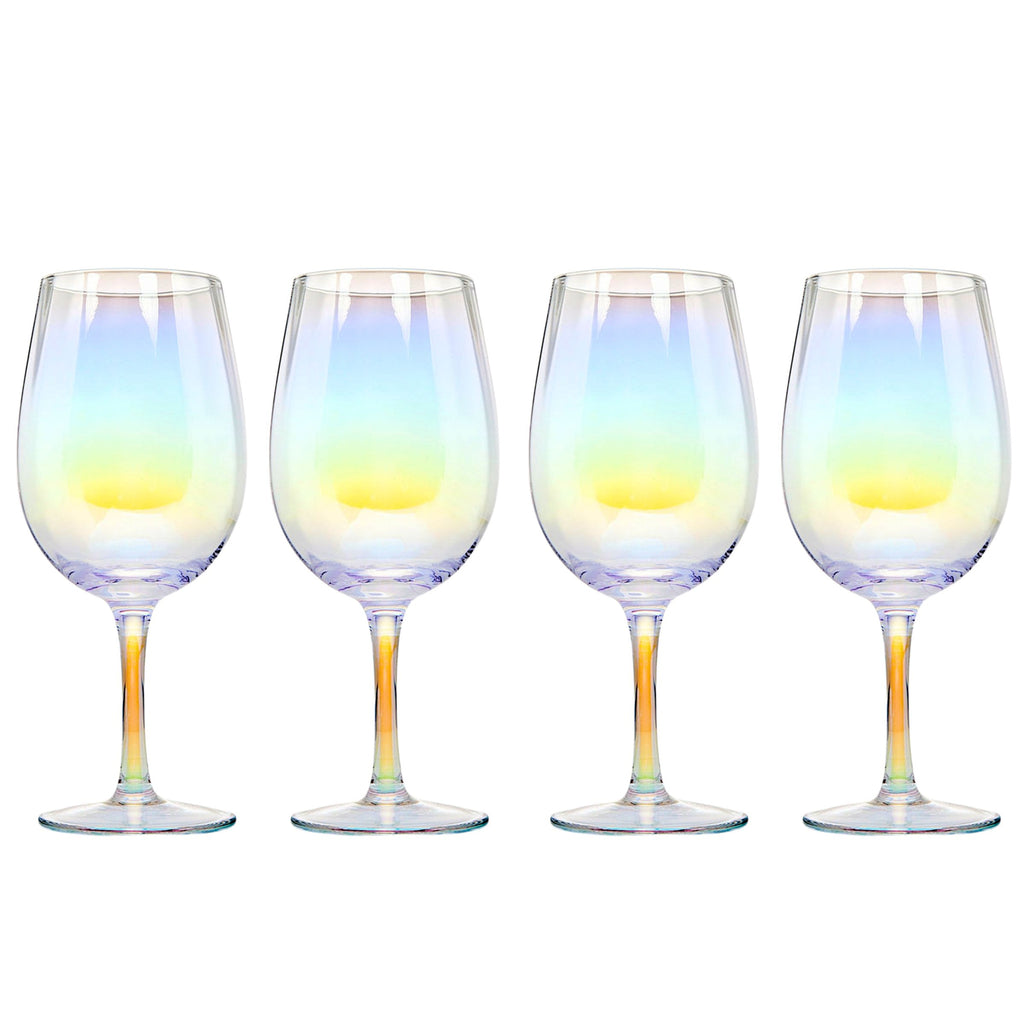 Monterey Goblet, Set of 4 Godinger All Barware, All Glassware, All Glassware & Barware, Glassware & Barware, Goblet, Iridescent, Monterey, Wine & Champagne