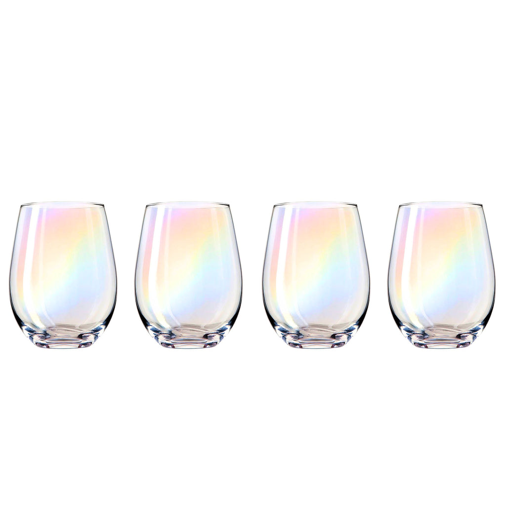 Monterey Stemless Wine, Set of 4 Godinger All Barware, All Glassware, All Glassware & Barware, Glassware, Iridescent, Monterey, Stemless