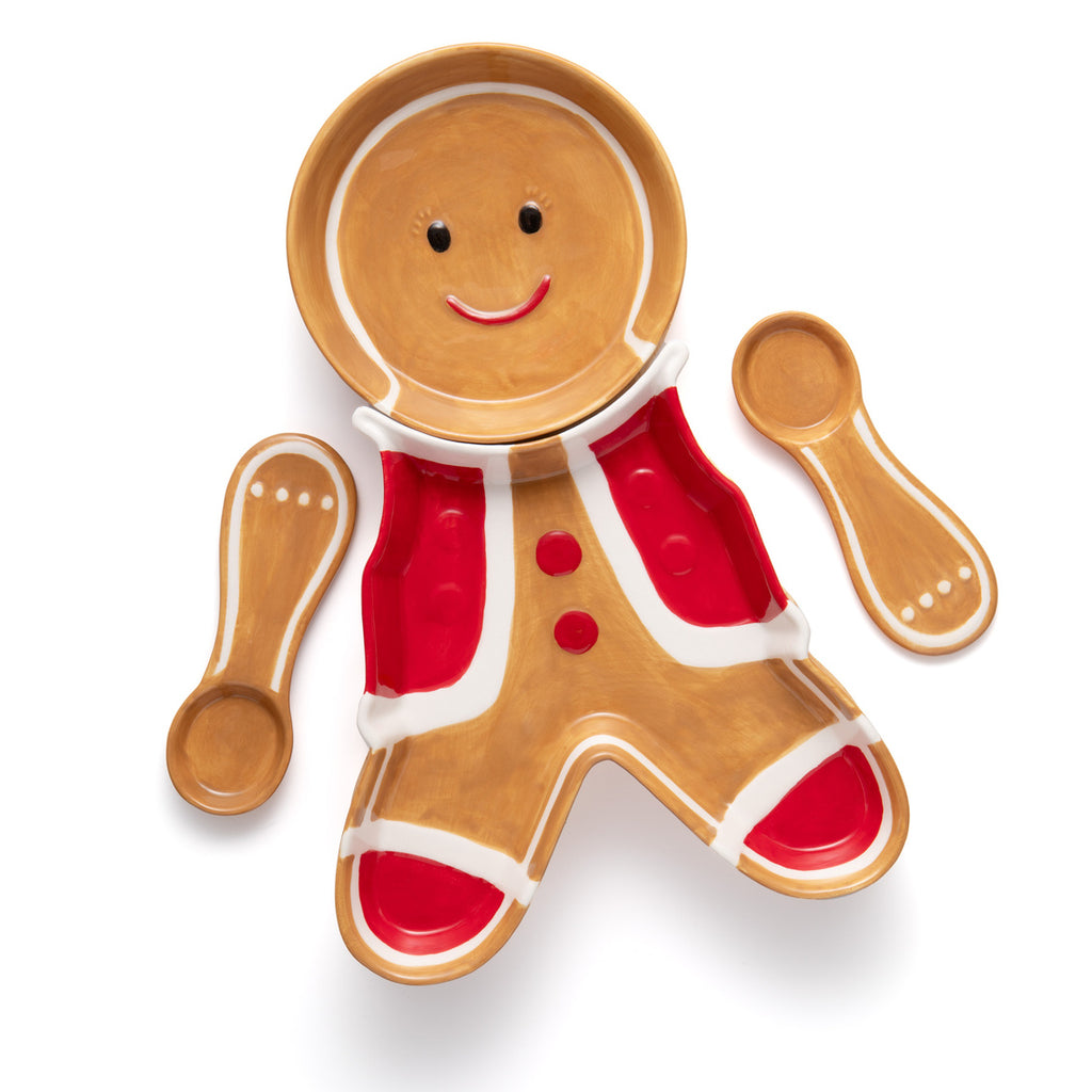 Mr. Gingerbread Appetizer Server Godinger All Kitchen, Appetizer Server, Christmas, Gingerbread, Gingerbread Man, Holiday, Serving, Serving Trays, Tray, Trays