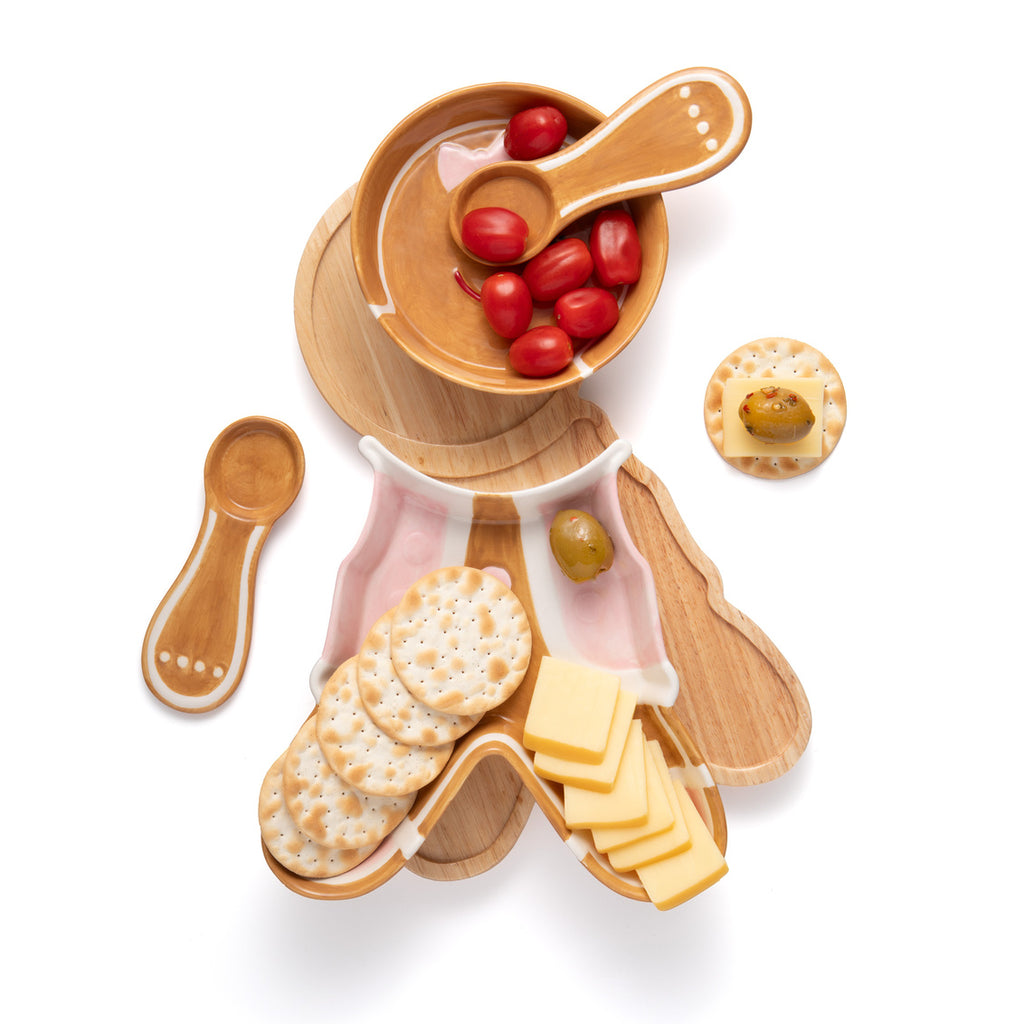 Mrs. Gingerbread Appetizer Server Godinger All Kitchen, Appetizer Server, Christmas, Gingerbread, Gingerbread Woman, Holiday, Serving, Serving Trays