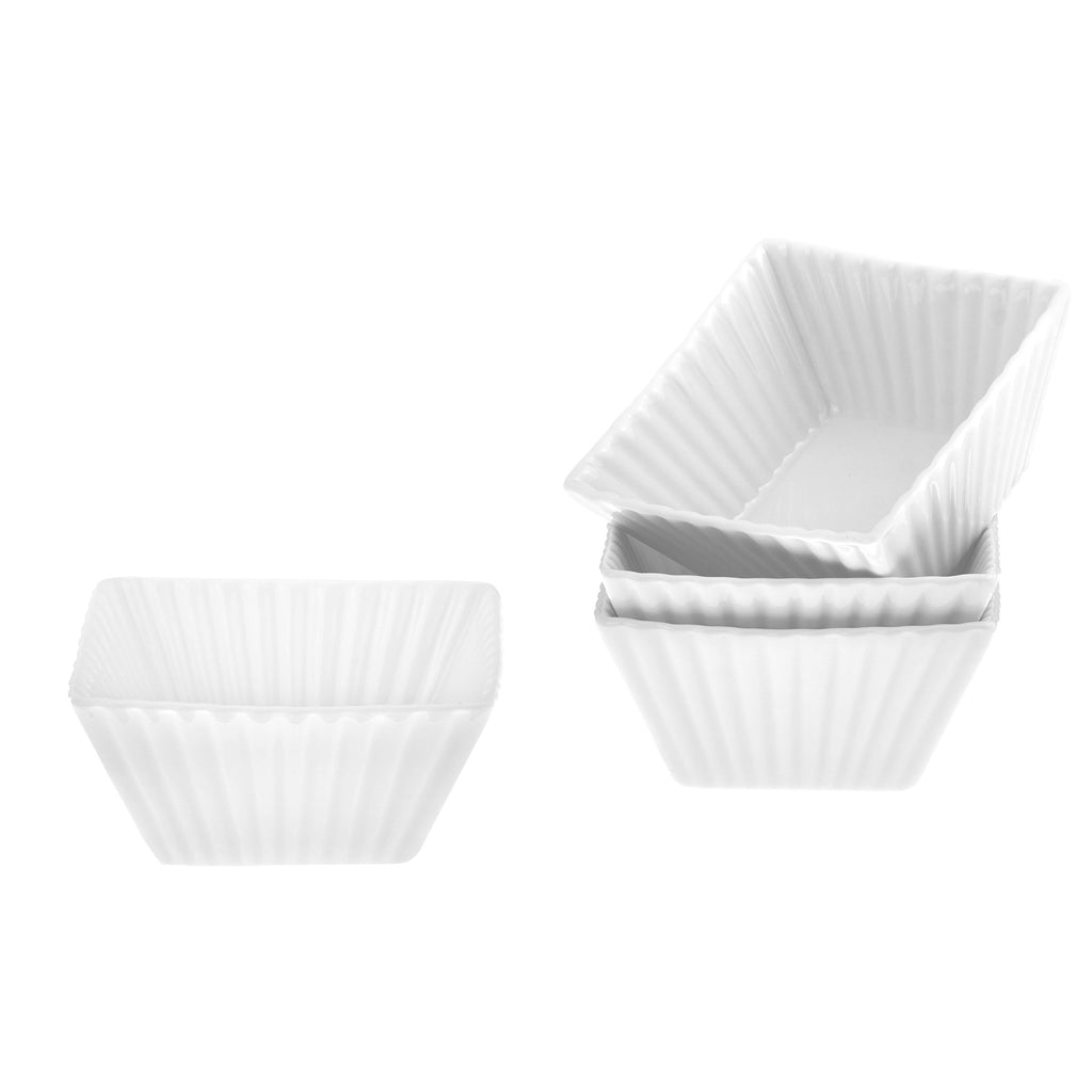 Munch Square Fold Ramekin, Set of 4 Godinger All Kitchen, Bakeware, Kitchen, Off White, Ramekin