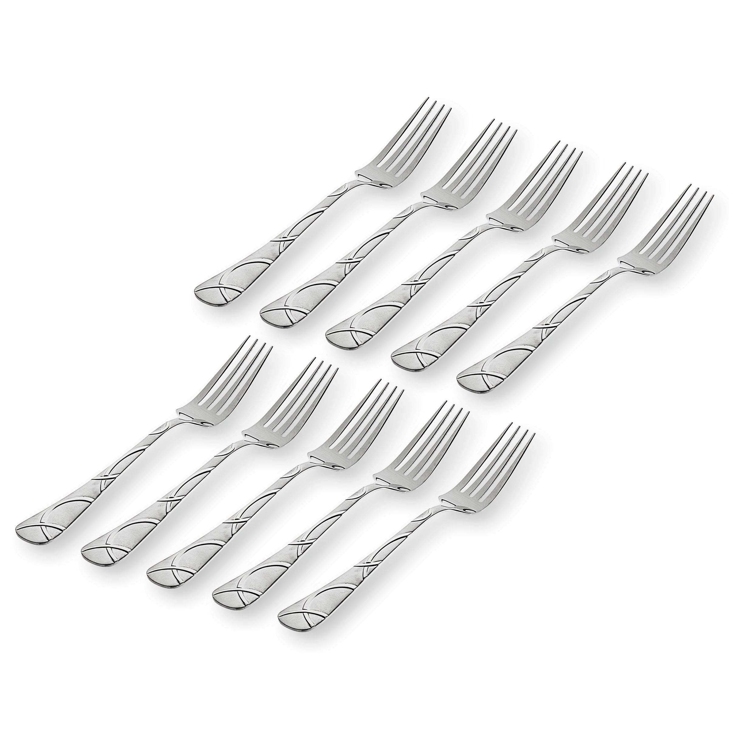 2 Pcs FORTESSA 18/10 Stanless Flatware SAVOY 1 - Dnner + Salad Fork 2 Pcs FORTESSA 18/10 Stanless Flatware SAVOY 1 - Dnner + Salad Fork