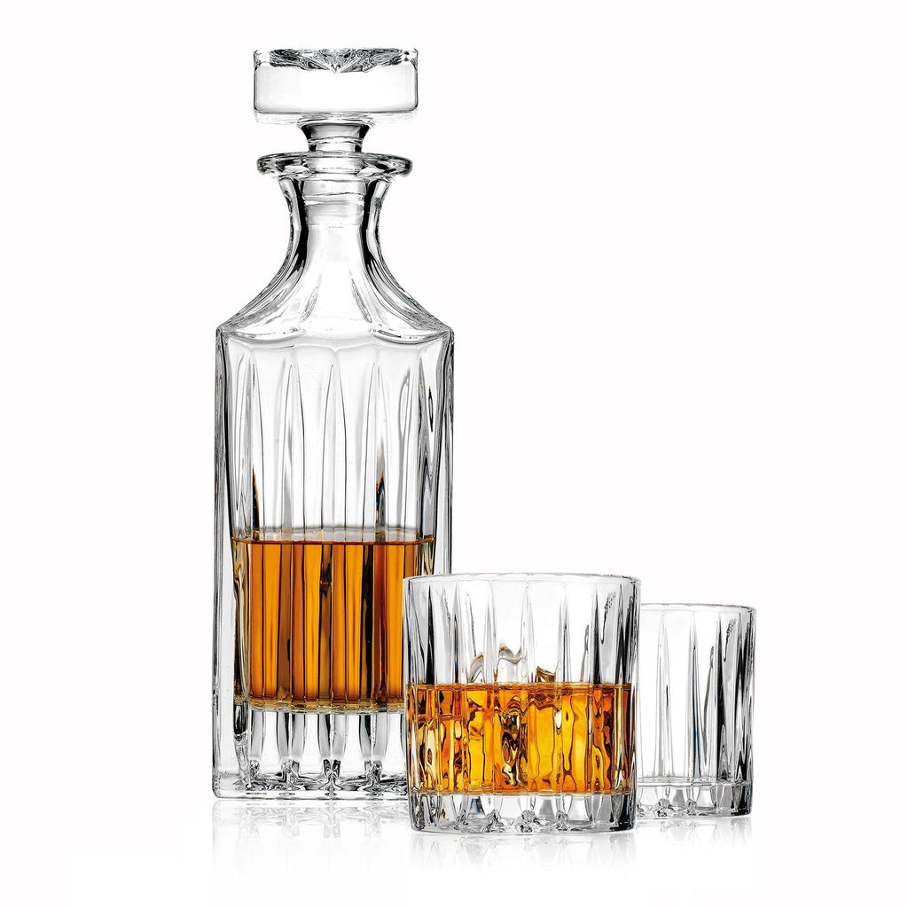 Parallels Double Old Fashion, Set of 6 Godinger All Glassware, All Glassware & Barware, Clear, Crystal, Cut Crystal, DOF, DOF & Highball, Double Old Fashion, Drinkware, Whiskey Glass