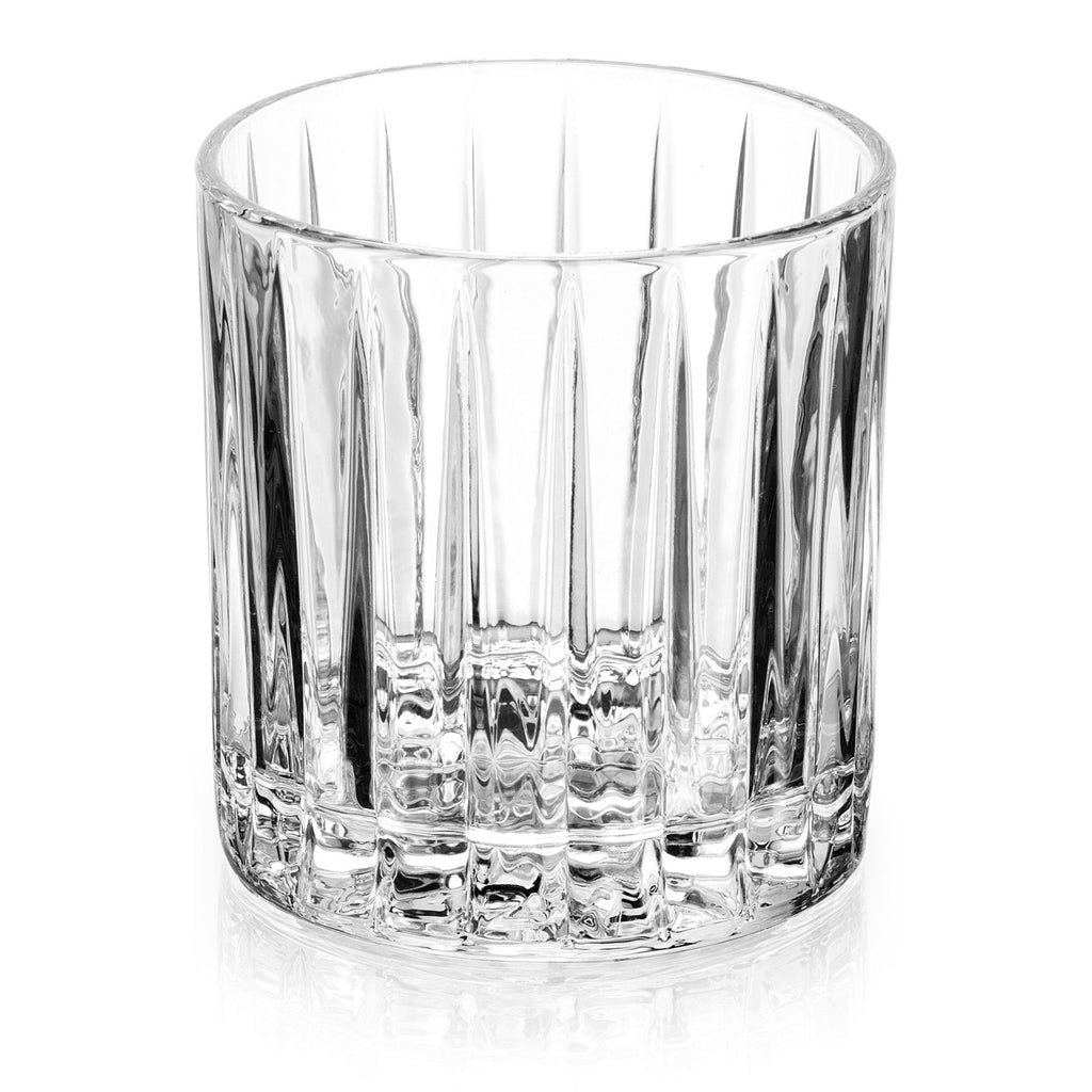 Parallels Double Old Fashion, Set of 6 Godinger All Glassware, All Glassware & Barware, Clear, Crystal, Cut Crystal, DOF, DOF & Highball, Double Old Fashion, Drinkware, Whiskey Glass