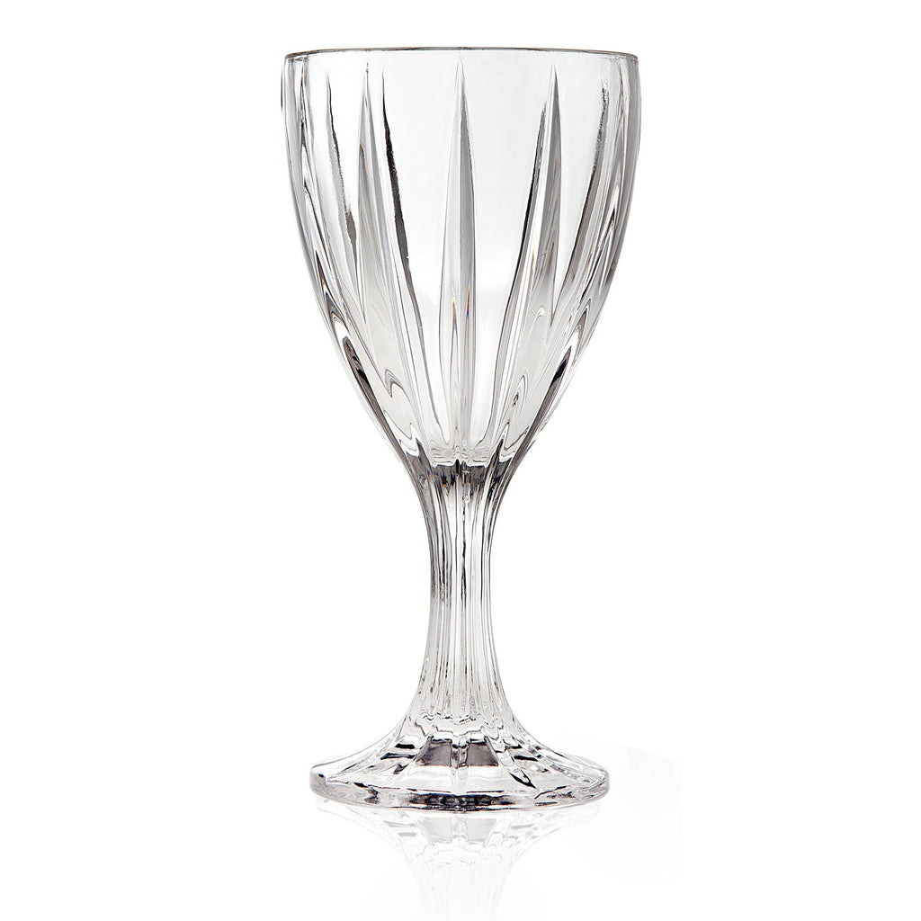 Parallels Goblet, Set of 4 Godinger All Glassware, All Glassware & Barware, Clear, Cut Crystal, Goblet, Parallels