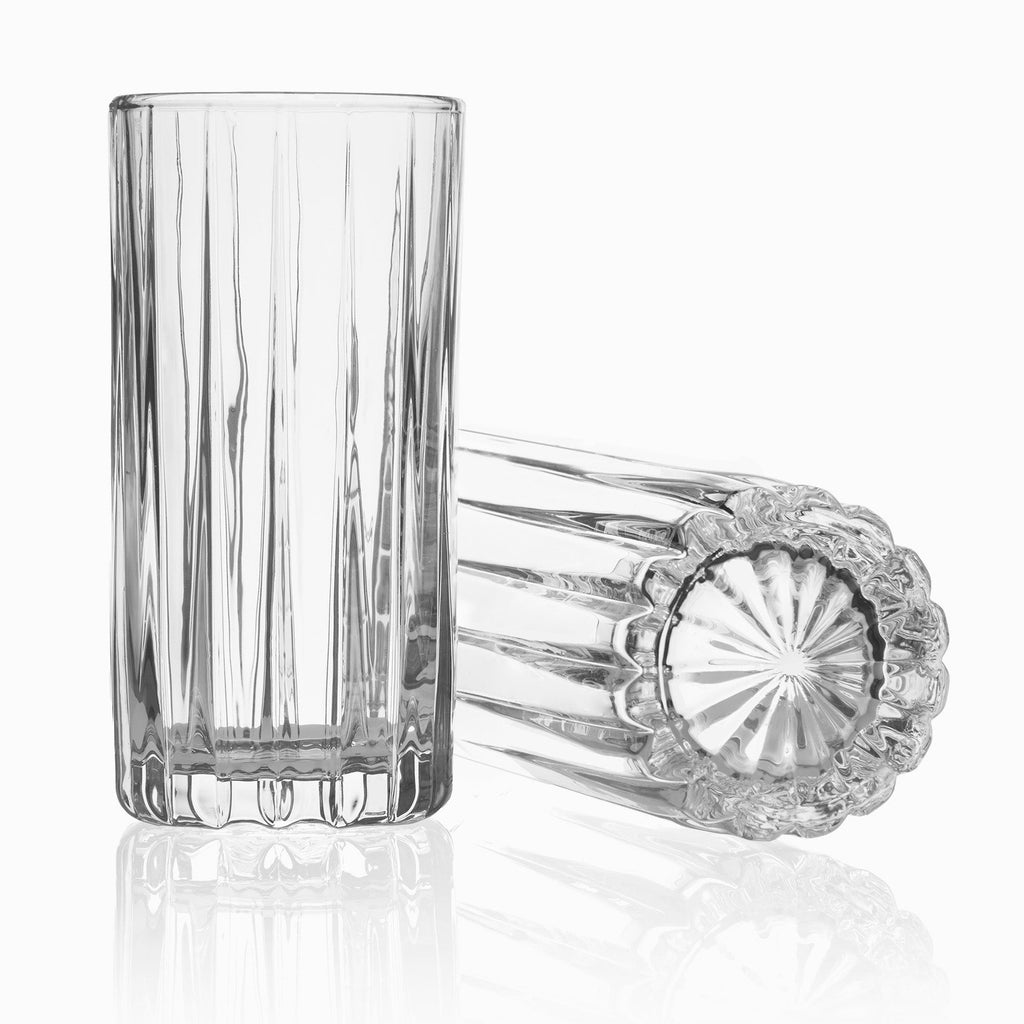 Parallels Highball, Set of 6 Godinger All Glassware, All Glassware & Barware, Clear, Cut Crystal, DOF & Highball, Highball, Parallels