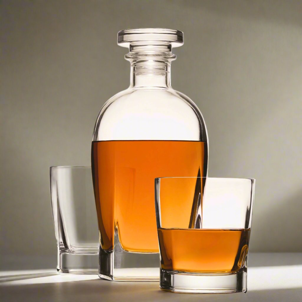 Parlor 3 Piece Decanter Set Godinger All Barware, All Glassware, All Glassware & Barware, Clear, Decanter, Decanter & Decanter Sets, Decanter Sets, Whiskey Decanter