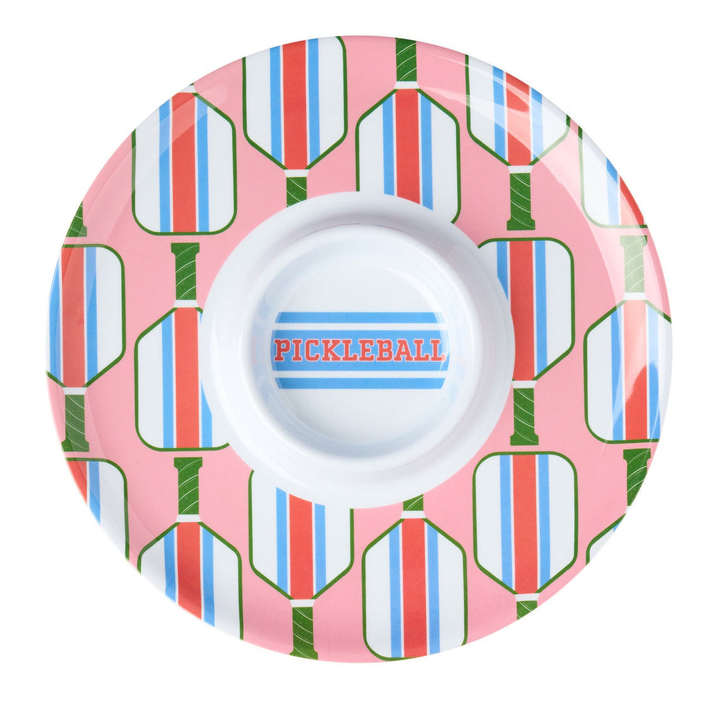 Pickle Ball Melamine Chip-n-Dip Godinger All Dining, Chip & Dip, Dining, Dinker, Melamine, Outdoor, Outdoor Dinnerware, Pickle Ball