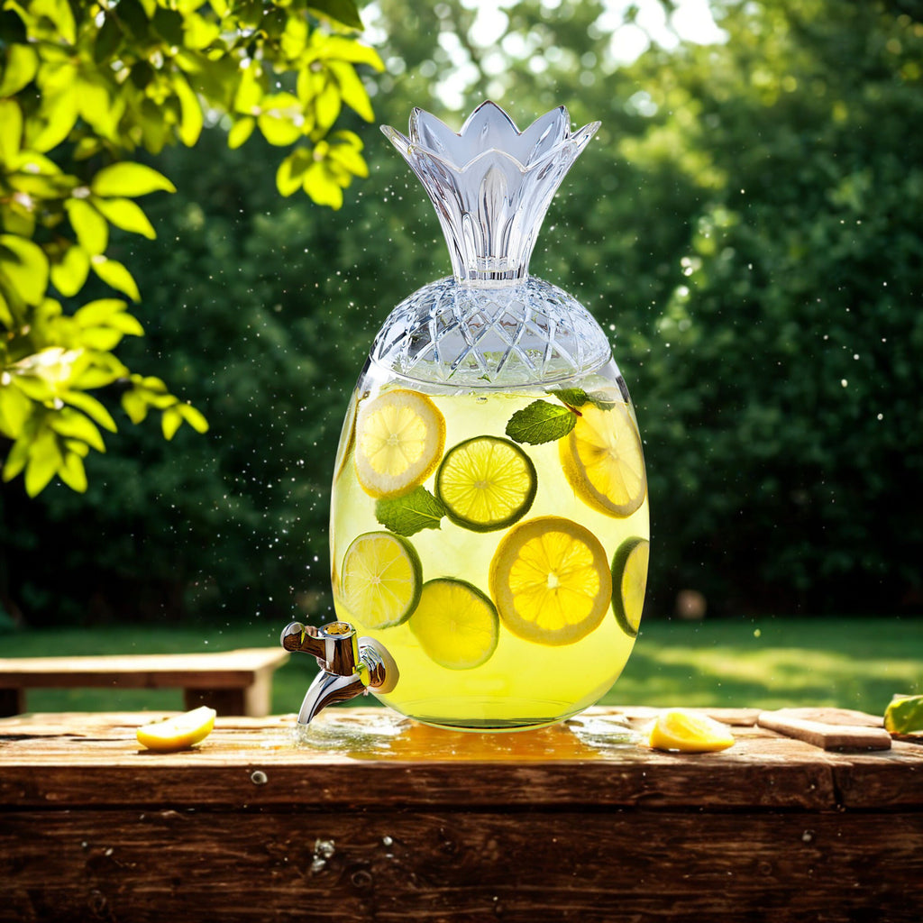 Pineapple Beverage Dispenser Godinger All Barware, All Glassware, All Glassware & Barware, Barware, Beverage, Beverage Dispenser, Clear, Glassware & Barware, Pineapple, Pineapple Beverage Dispenser