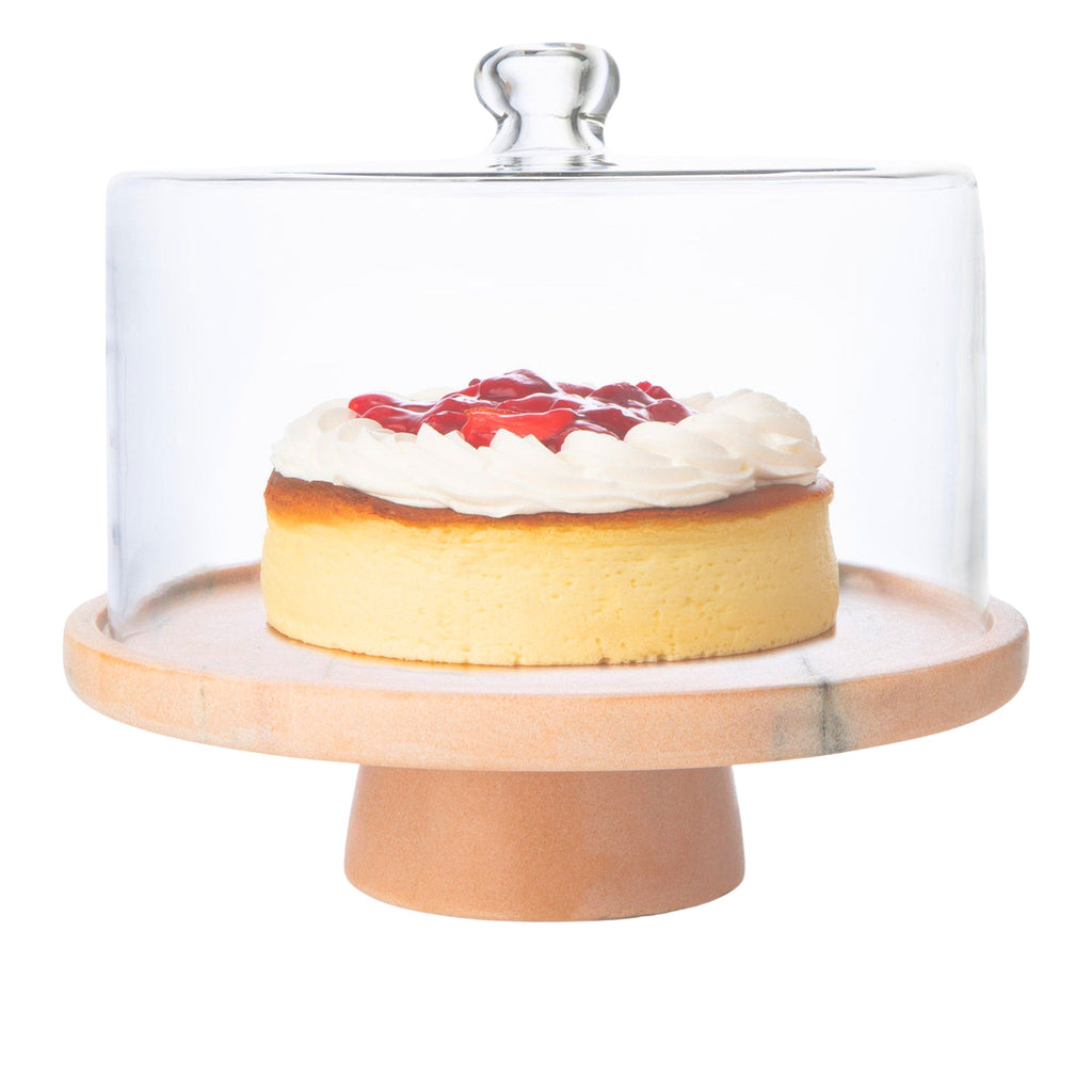 Pink Marble Footed Cake Stand With Dome Godinger All Kitchen, Cake, Cake Dome, Cake Stands, Clear, Kitchen, Marble, White, White Marble