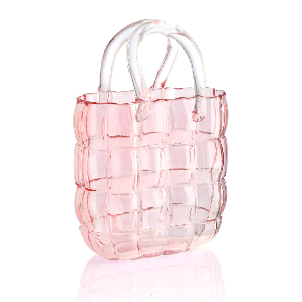 Pink Quilted Handbag Vase godinger