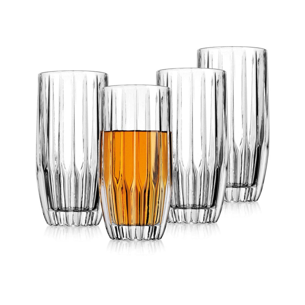 Pleat Highball, Set of 4 Godinger All Barware, All Glassware, All Glassware & Barware, Cut Crystal, DOF & Highball, Highball, Highball Set, Pleat