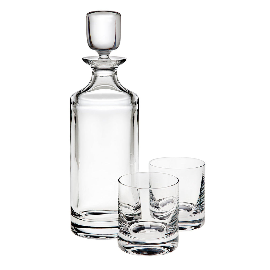 Pure 3 Piece Whiskey Decanter Set Godinger All Barware, All Glassware, All Glassware & Barware, Barware, Clear, Crystal, Decanter, Decanter & Decanter Sets, Decanter Sets, DOF, Drinkware, Entertaining, Glassware, Pure, Whiskey Glass