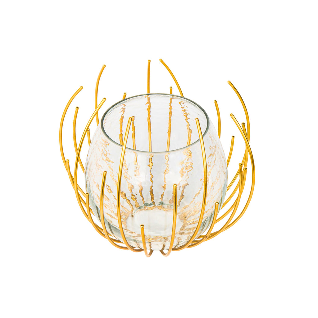 Radial Votive Candle Holder Godinger All Decor, Candles & Candleholders, Clear, Decor, Gold, Radial, Radial Votive Candle Holder, Votive, Votive Candle Holder, Votive Holder