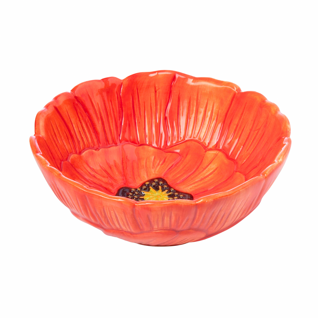 Red Poppy Flower Cereal Bowl Godinger All Dining, Bowls, Cereal, Cereal Bowl, Dining, Floral Bowl, Flower Bowl, Flower Power, Poppy, Red