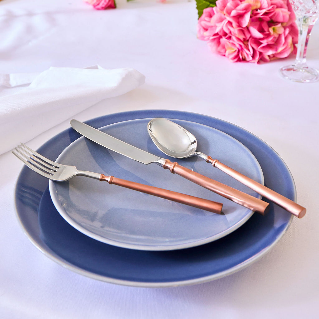 Regal Copper Handle 18/10 Stainless Steel 20 Piece Flatware Set, Service For 4 Godinger 18/0 Stainless Steel, 18/0 Stainless Steel Flatware, 20 Piece Set, All Flatware & Serveware, Copper, Flatware Sets, Regal, Service For 4, Stainless Steel, Tableware