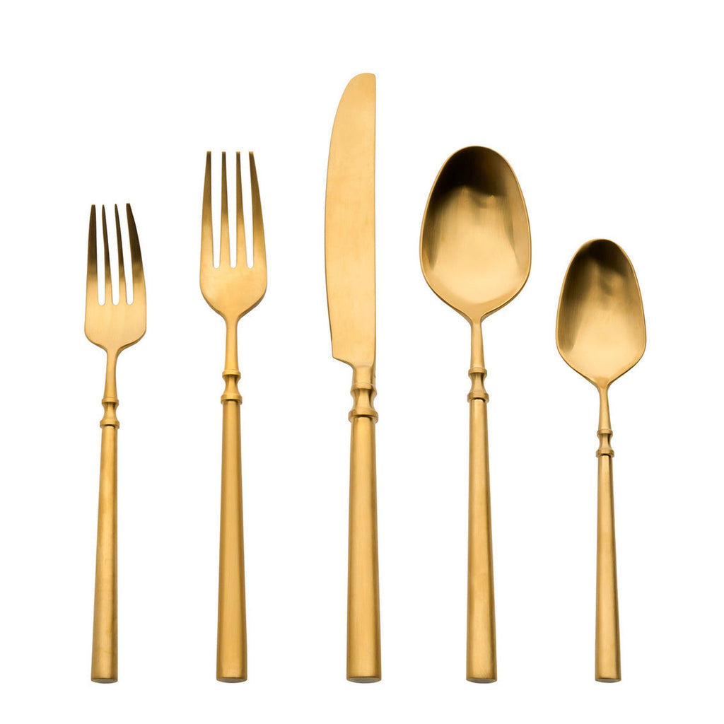 Regal Gold 18/10 Stainless Steel 20 Piece Flatware Set, Service For 4 Godinger 18/0 Stainless Steel, 18/0 Stainless Steel Flatware, 20 Piece Set, All Flatware & Serveware, Flatware Sets, Gold, Regal, Service For 4, Stainless Steel, Tableware