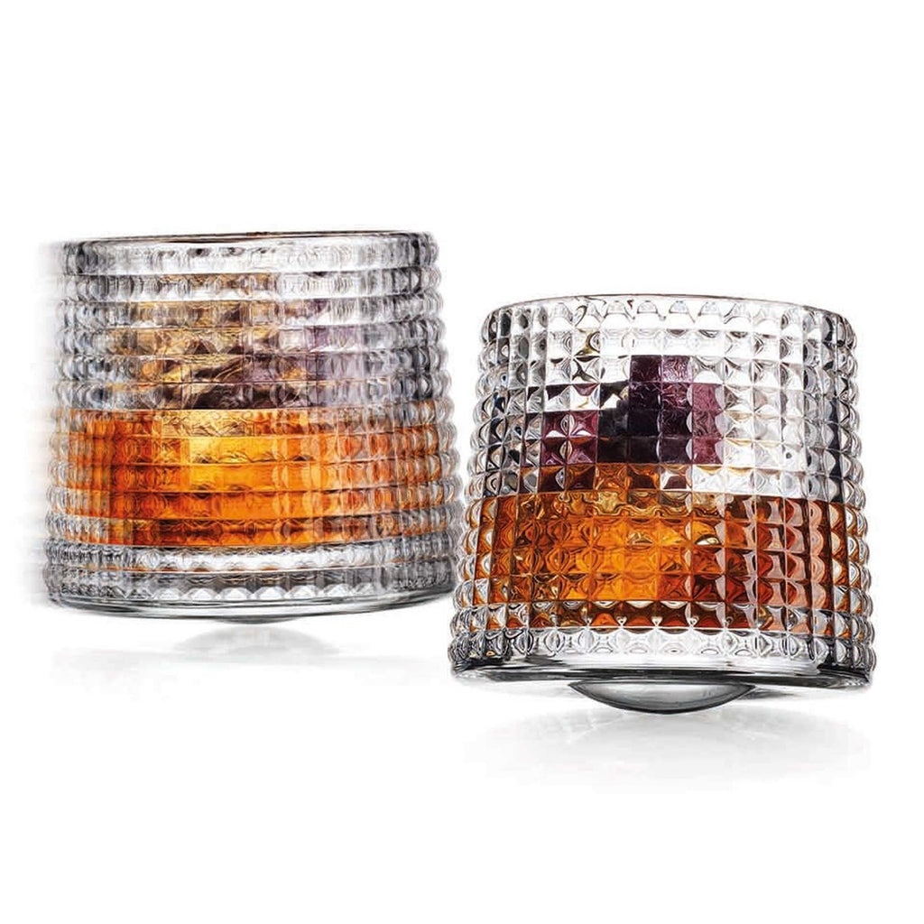 Revolve Spinning Double Old Fashion Glass, Set of 2 Godinger All Barware, All Glassware, All Glassware & Barware, Clear, DOF, DOF & Highball, Double Old Fashion, Drinkware, Glassware, Spinning, Spinning Double Old Fashion, Spinning Whiskey Glass, Whiskey Glass