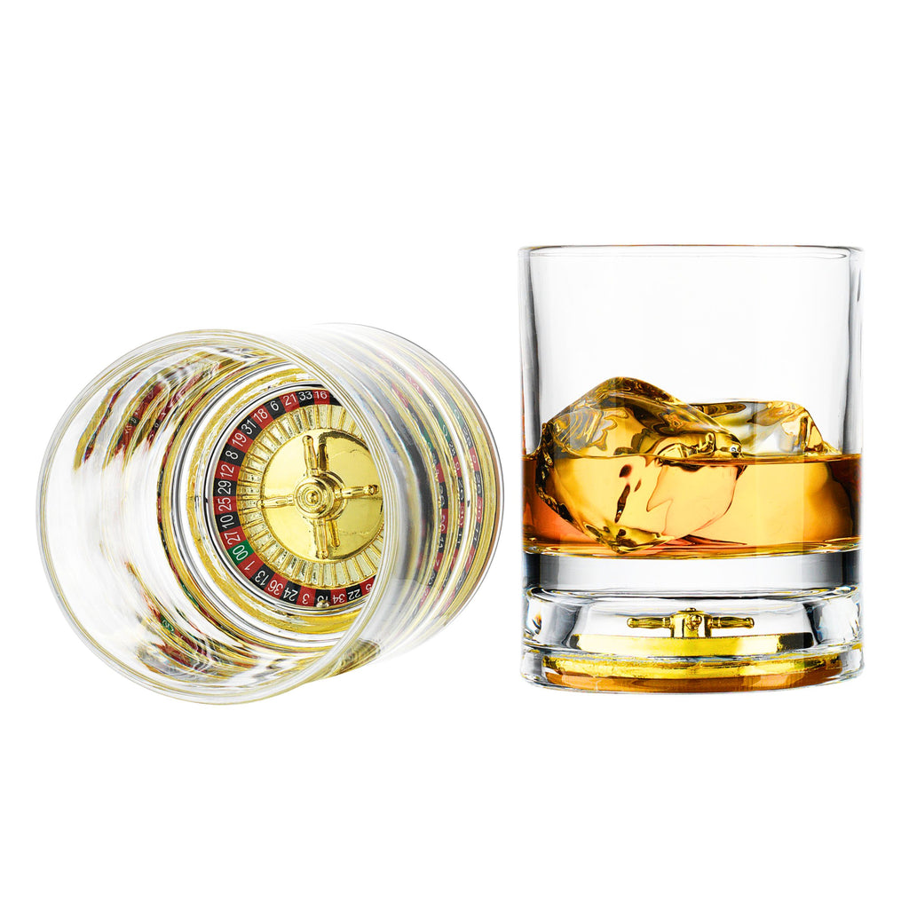 Roulette Double Old Fashion, Set of 2 Godinger All Barware, All Glassware, All Glassware & Barware, Barware, DOF, DOF & Highball, Double Old Fashion, Double Old Fashion Set, Glassware, Glassware & Barware, Roulette, Roulette Wheel