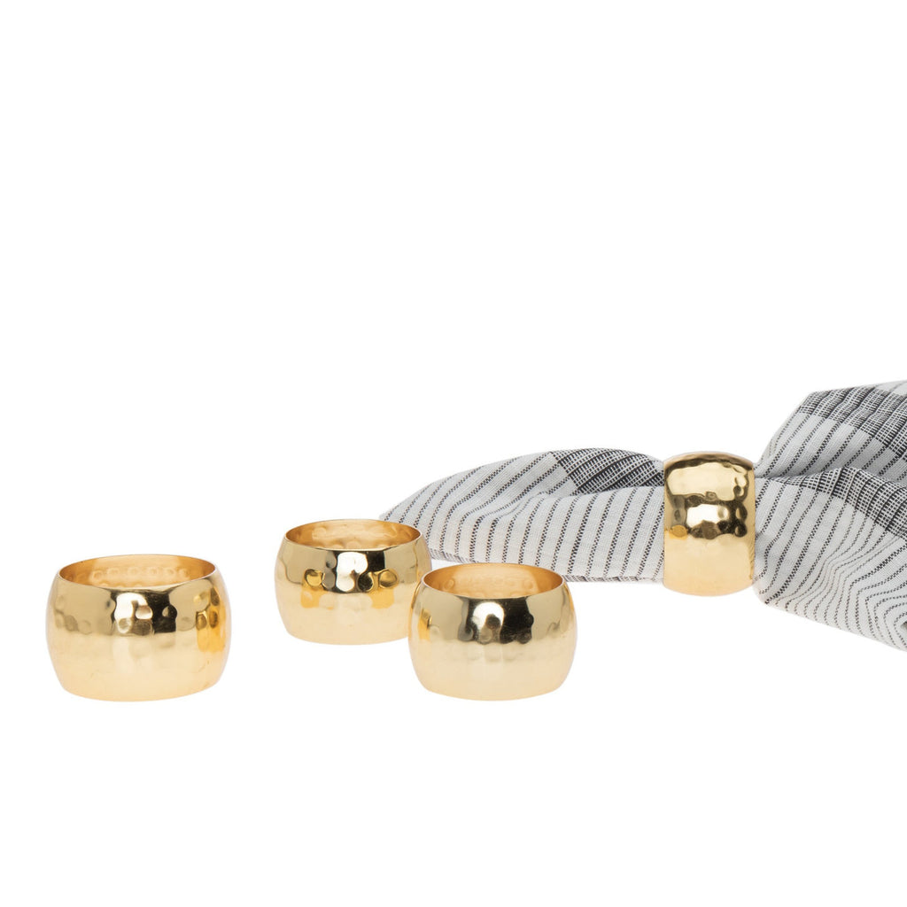 Round Gold Hammered Napkin Ring Set Godinger All Dining, Gold, Hammered, Napkin, Napkin Ring Hammered, Napkin Ring Set, Napkin Rings, Rings, Round Napkin Ring Set, Round Napkin Rings