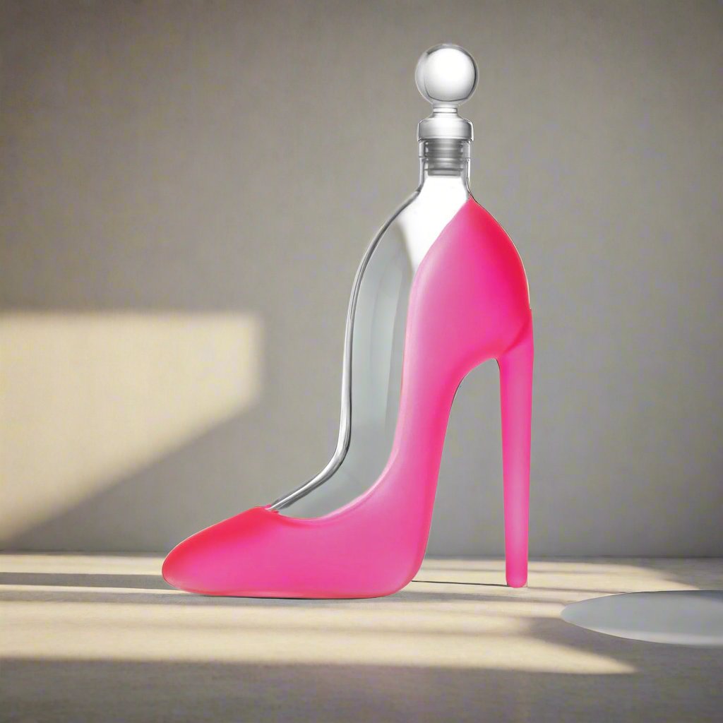 Runway Pink High Heel Decanter Godinger All Glassware, All Glassware & Barware, Decanter, Decanter & Decanter Sets, High Heel, Pink, Runway