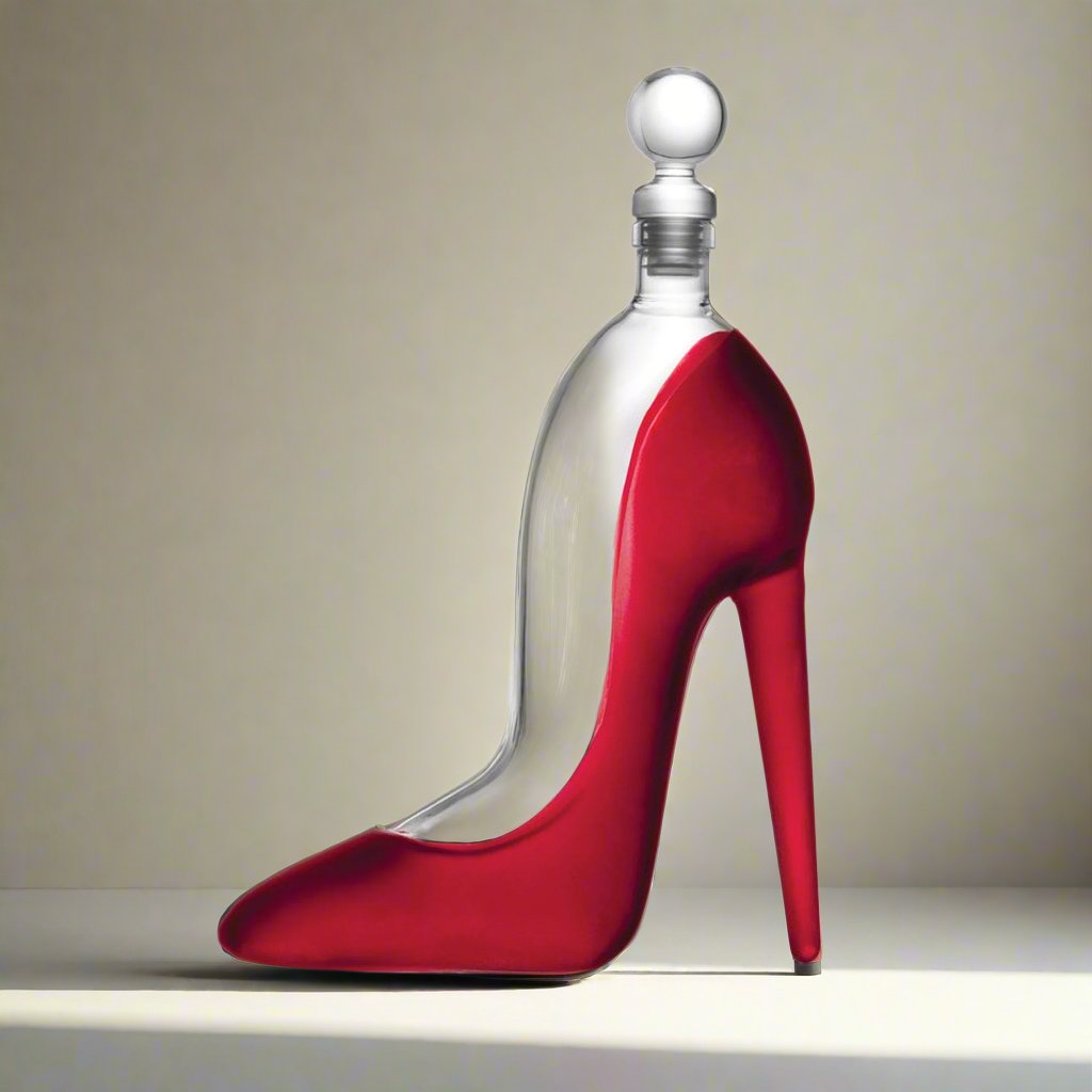 Runway Red High Heel Decanter Godinger All Glassware, All Glassware & Barware, Decanter, Decanter & Decanter Sets, High Heel, Red, Runway