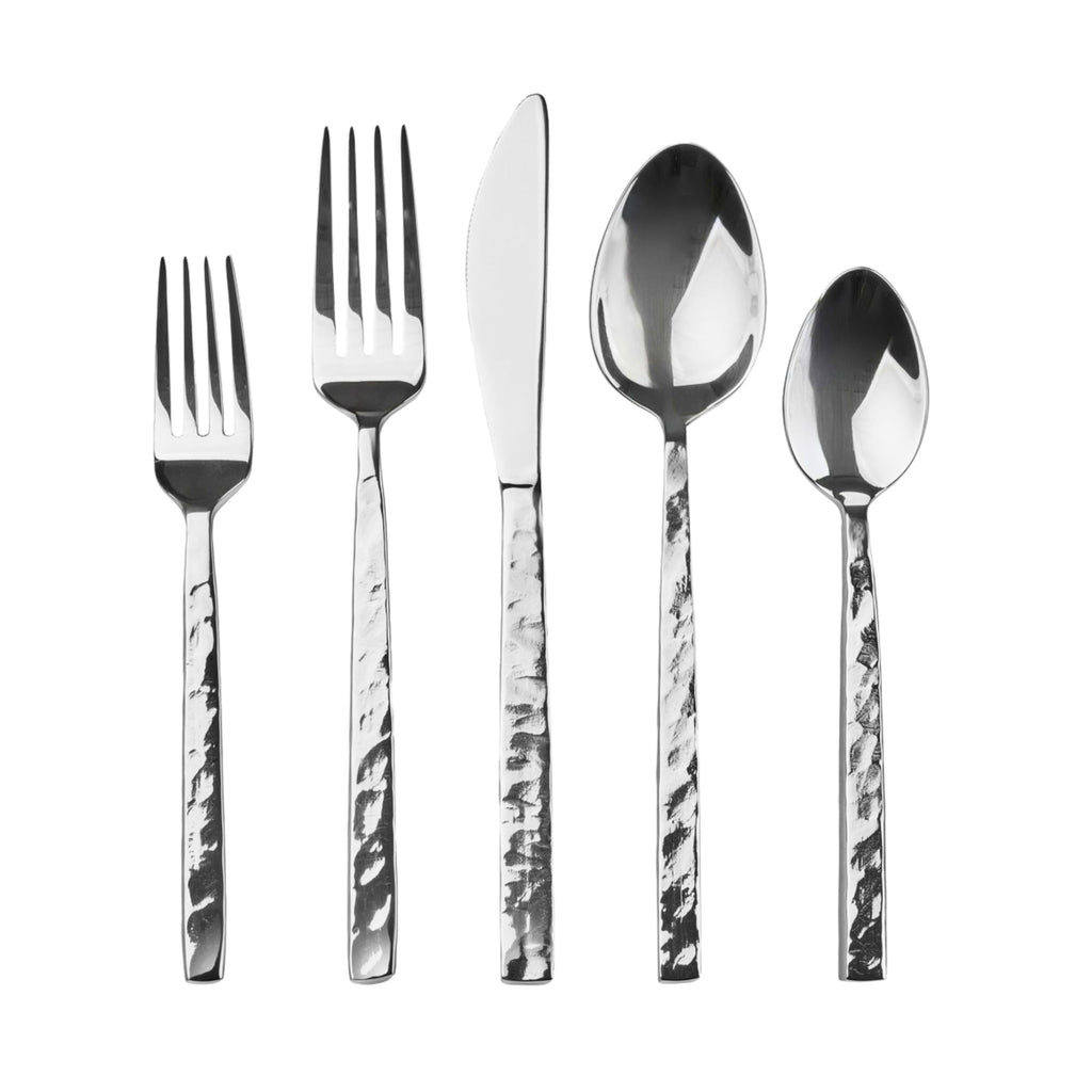 Rustic Mirrored 18/10 Stainless Steel 20 Piece Flatware Set, Service For 4 Godinger 18/10 Stainless Steel, 18/10 Stainless Steel Flatware, 20 Piece Set, All Flatware & Serveware, Flatware Set, Flatware Sets, Rustic, Service For 4, Stainless Steel, Tableware