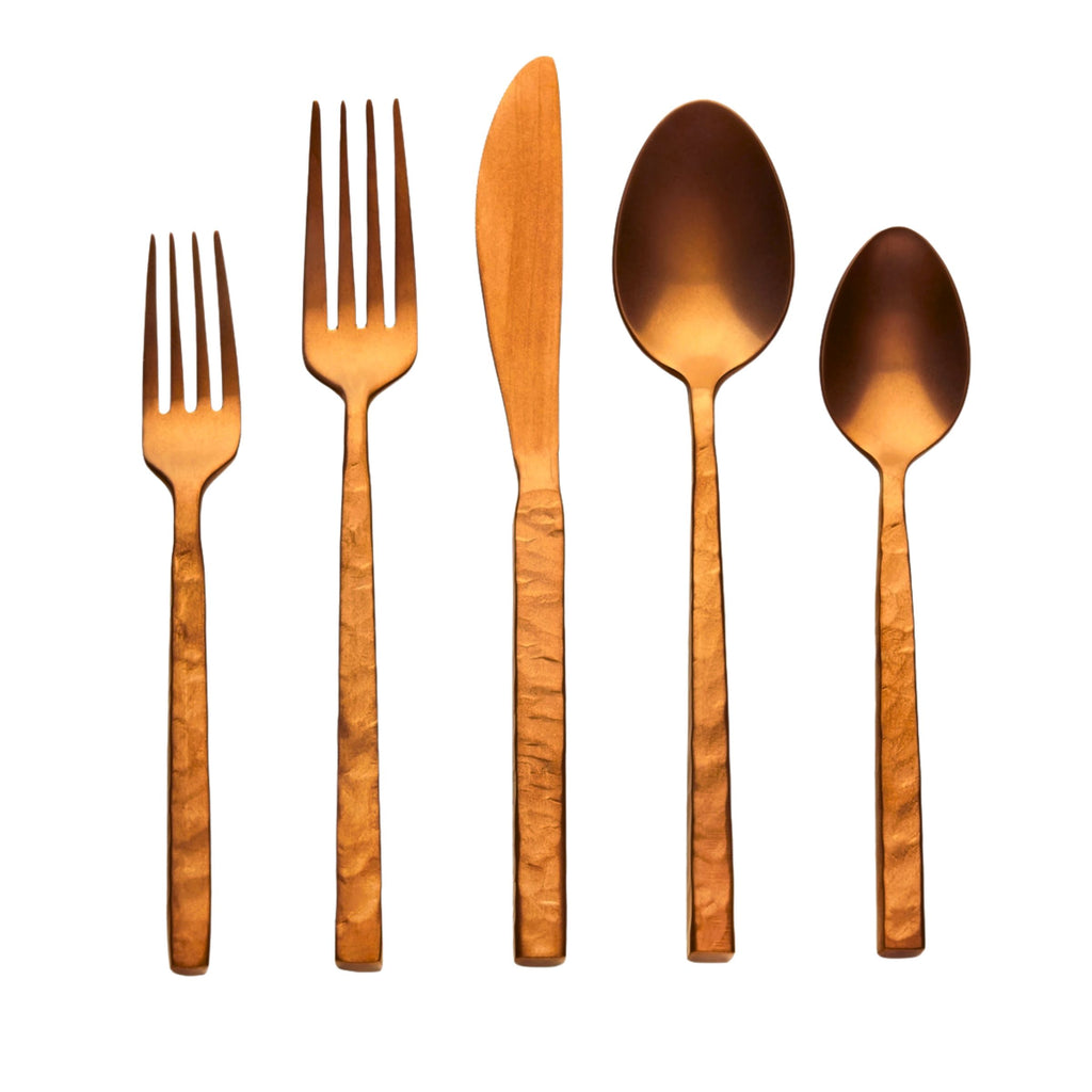 Rustic Mirrored Copper 18/10 Stainless Steel 20 Piece Flatware Set, Service For 4 Godinger 18/10 Stainless Steel, 18/10 Stainless Steel Flatware, 20 Piece Set, All Flatware & Serveware, Copper, Flatware Set, Flatware Sets, Rustic, Service For 4, Stainless Steel, Tableware