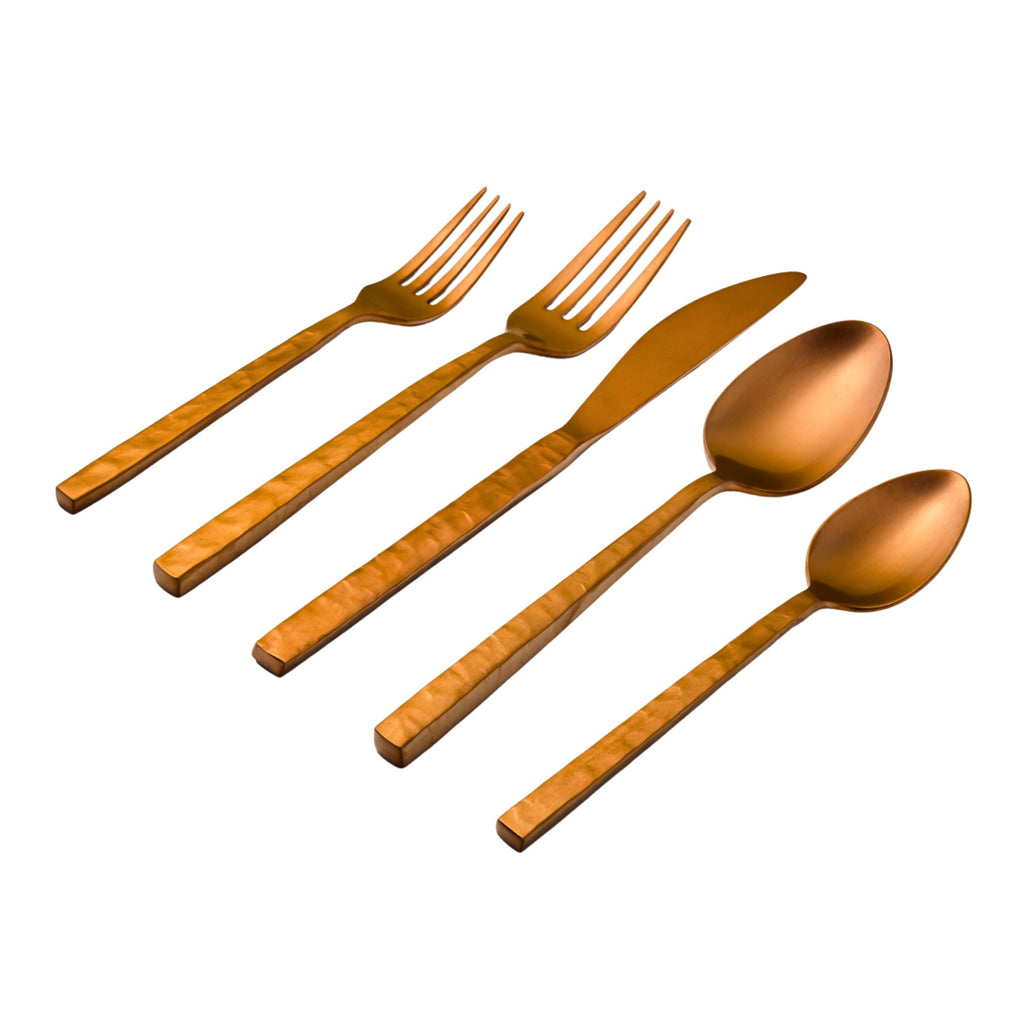 Rustic Mirrored Copper 18/10 Stainless Steel 20 Piece Flatware Set, Service For 4 Godinger 18/10 Stainless Steel, 18/10 Stainless Steel Flatware, 20 Piece Set, All Flatware & Serveware, Copper, Flatware Set, Flatware Sets, Rustic, Service For 4, Stainless Steel, Tableware