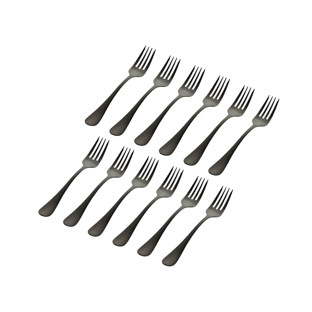 Salem Matte Black 18/0 Stainless Steel Salad Fork, Set of 12 Godinger 18/0 Stainless Steel, 18/0 Stainless Steel Flatware, All Flatware & Serveware, Flatware Set, Flatware Sets, Matte, Matte Black, Salem, Stainless Steel, Tableware