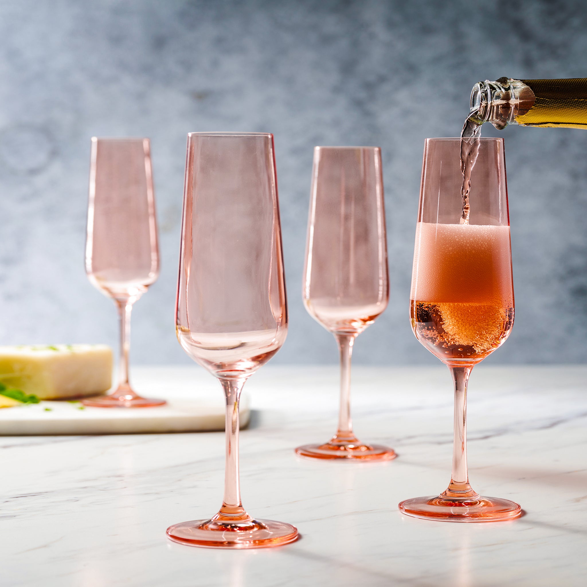 Sheer Coral Flute, Set of 4 – Godinger display picture 1