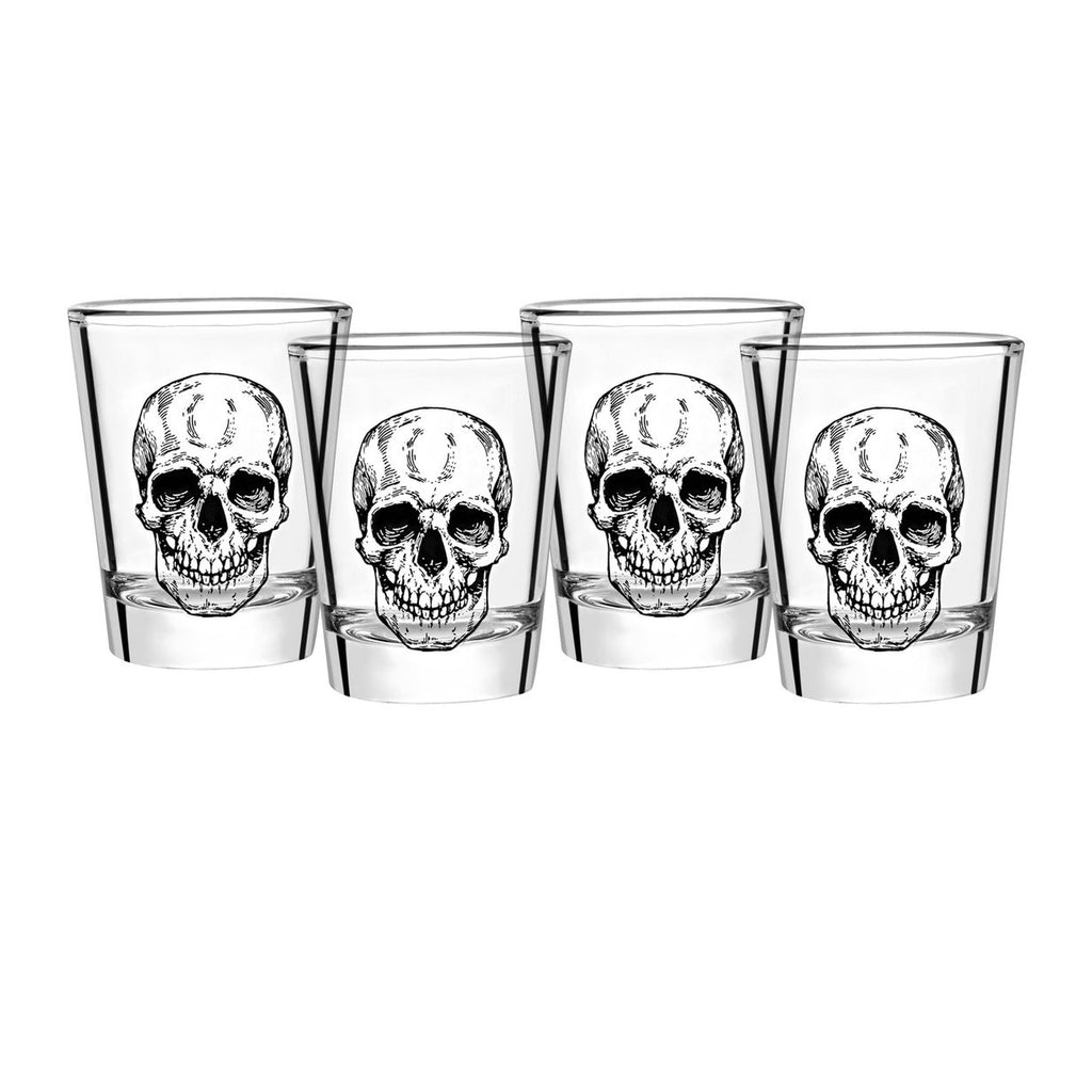 Skelly Shot Glass, Set of 6 Godinger All Glassware, All Glassware & Barware, Glassware, Glassware & Barware, Halloween, Halloween Party, Shot Glasses, Skull, Skull Glassware