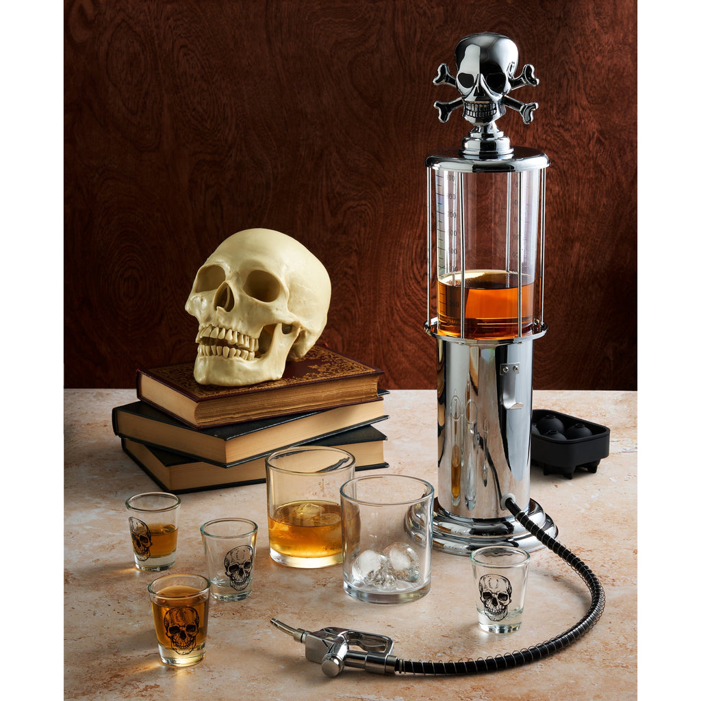 Skull Gas Pump Liquor Dispenser Godinger All Barware, All Glassware, All Glassware & Barware, Beverage Dispenser, Dispenser, Gas Pump, Halloween, Halloween Party, Skull, Skull Dispenser