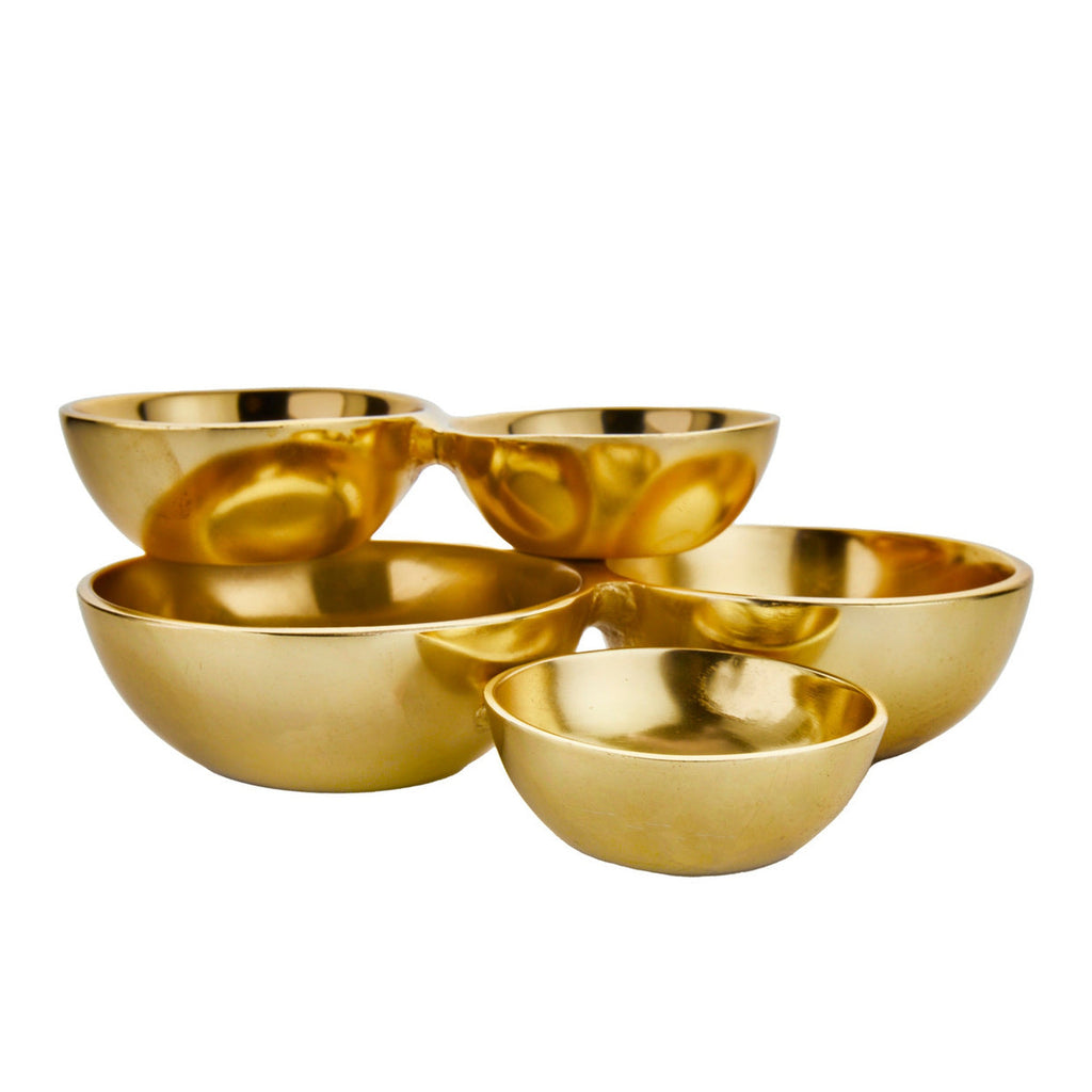 Small Cluster Bowl in Gold Godinger All Kitchen, Gold, Gold Accent, Nut Bowl, Serveware, Serving, Serving Bowls, Stainless Steel