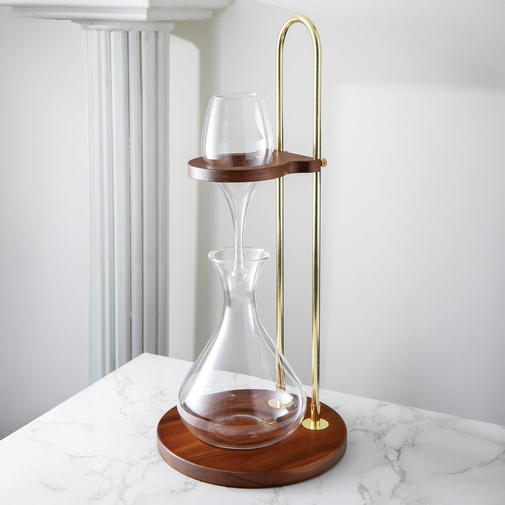 Somm's Embrace Aerator & Carafe Station Godinger Aerator, All Barware, All Glassware, All Glassware & Barware, Barware, Carafe, Clear, Decanter, Decanter & Decanter Sets, Decanter Sets, Glassware, Glassware & Barware, Wine Carafe, Wine Decanter