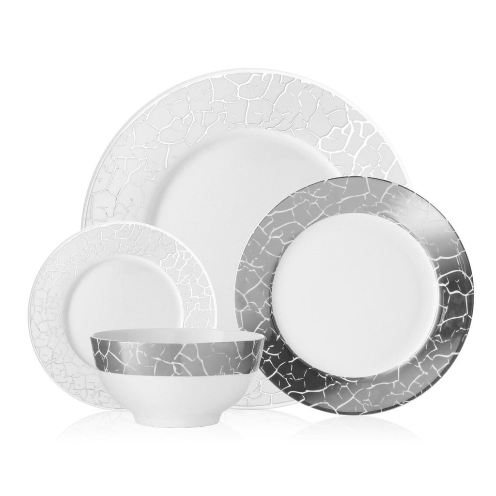 Summit New Bone China 16 Piece Dinnerware Set, Service for 4 Godinger 16 Piece Dinnerware, 16 Piece Dinnerware Set, Bone China, Bone China Dinnerware, Bone China Dinnerware Set, Bone China Set, Dinnerware, Dinnerware Set, Fine Dinnerware, New Bone China, Service For 4, Summit, White Bone China, White Dinnerware