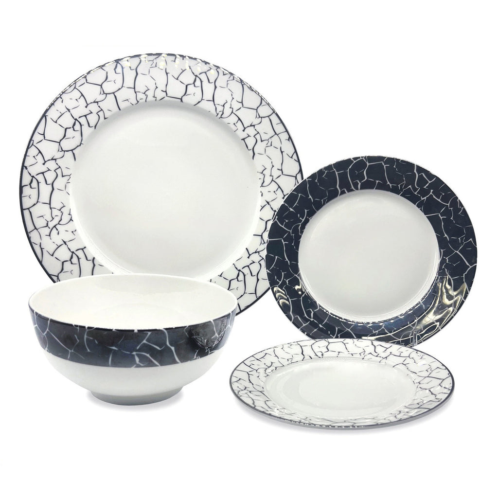 Summit New Bone China 16 Piece Dinnerware Set, Service for 4 Godinger 16 Piece Dinnerware, 16 Piece Dinnerware Set, Bone China, Bone China Dinnerware, Bone China Dinnerware Set, Bone China Set, Dinnerware, Dinnerware Set, Fine Dinnerware, New Bone China, Service For 4, Summit, White Bone China, White Dinnerware