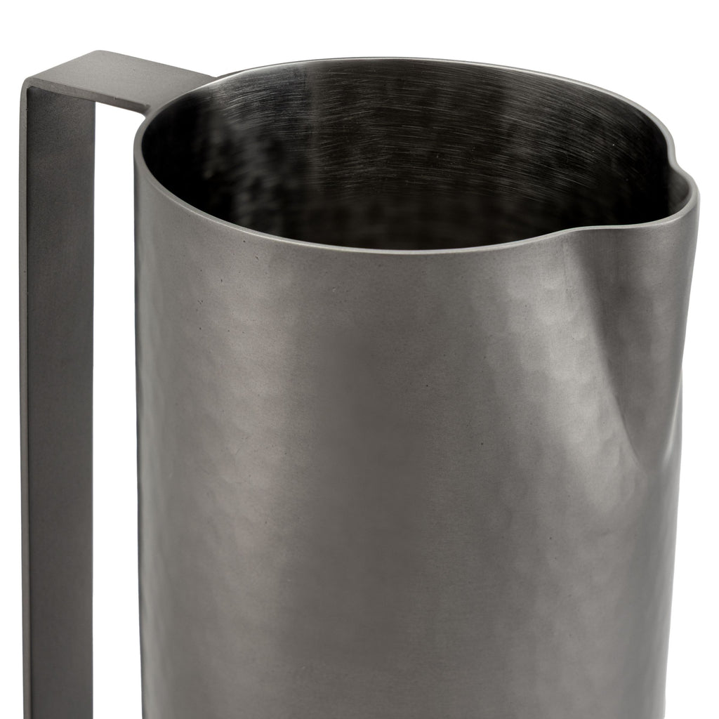 Temari Hammered Gunmetal Beverage Pitcher Godinger All Barware, All Glassware, All Glassware & Barware, Barware, Glassware, Glassware & Barware, Grey, Gunmetal, Hammered, Stainless Steel, Temari, Temari Beverage Pitcher Godinger