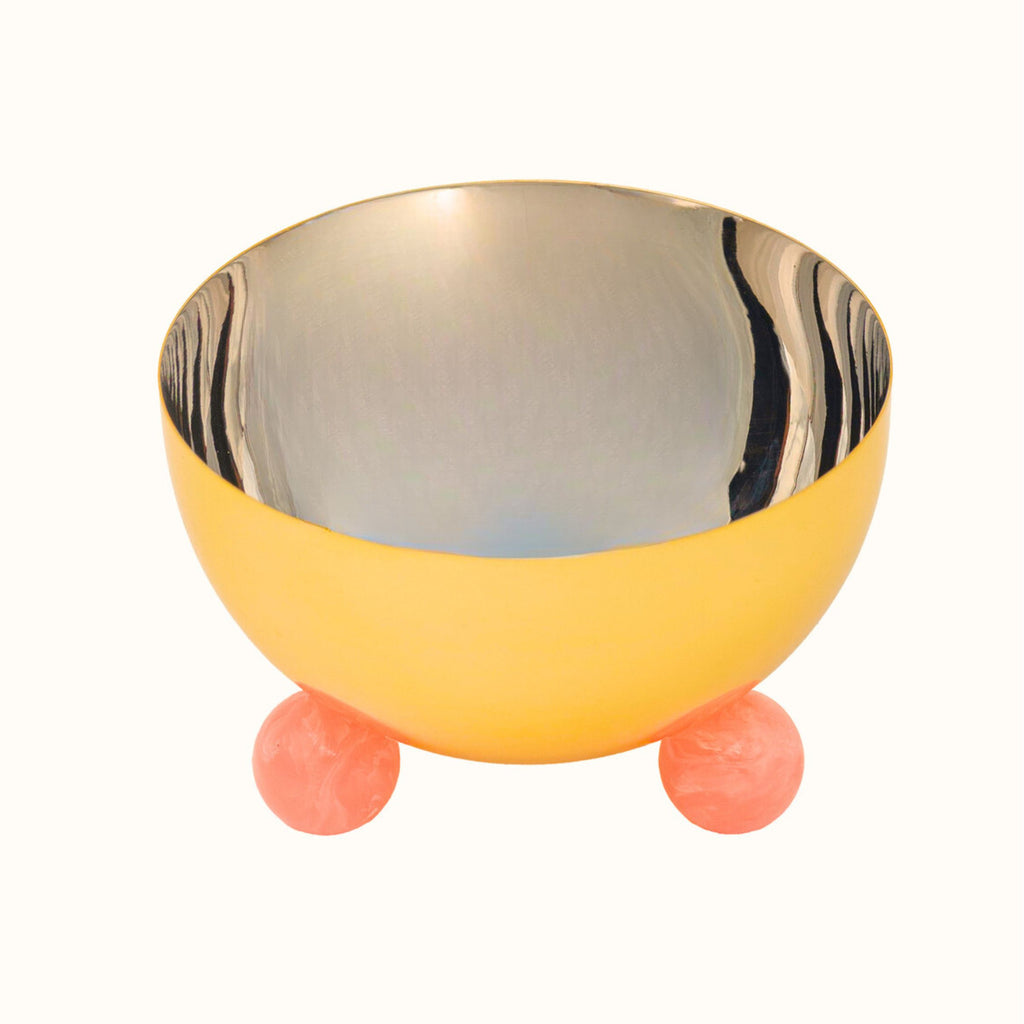 Temari Pink & Gold Footed Nut Bowl Godinger All Kitchen, Footed, Gold, Kitchen, Nut Bowl, Pink, Serving, Serving Bowls, Stainless, Stainless Steel, Temari