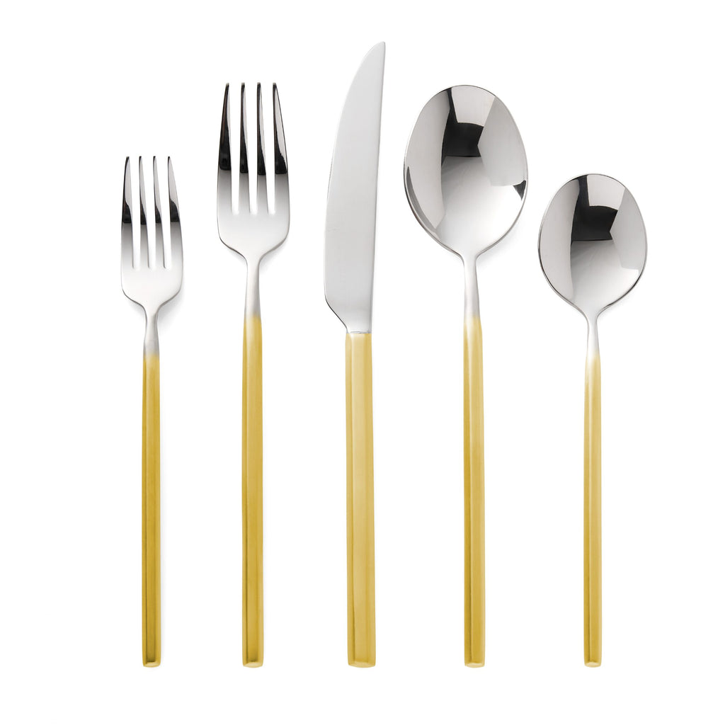 Esagono Matte Gold 18/10 Stainless Steel 20 Piece Flatware Set, Service For 4 Godinger 18/10 Stainless Steel, 18/10 Stainless Steel Flatware, 20 Piece Set, All Flatware, All Flatware & Serveware, Esagono, Flatware, Flatware & Serveware, Flatware Set, Flatware Sets, Gold, Matte, Matte Gold, Stainless, Stainless Steel Godinger