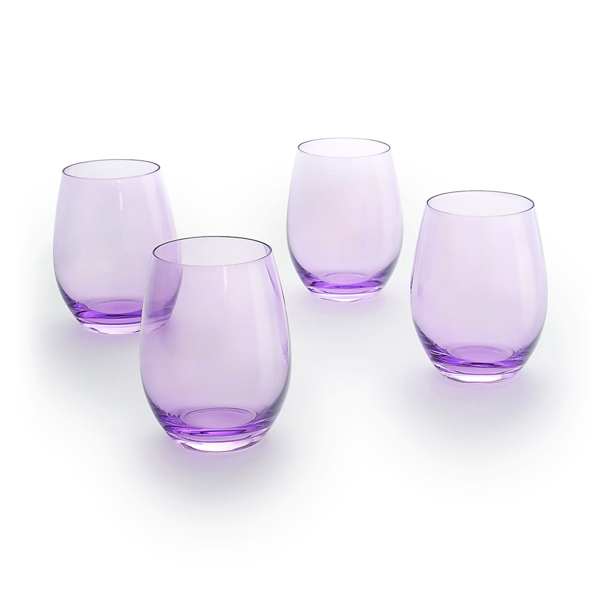 Veneto Amethyst Stemless Wine Glass, Set of 4