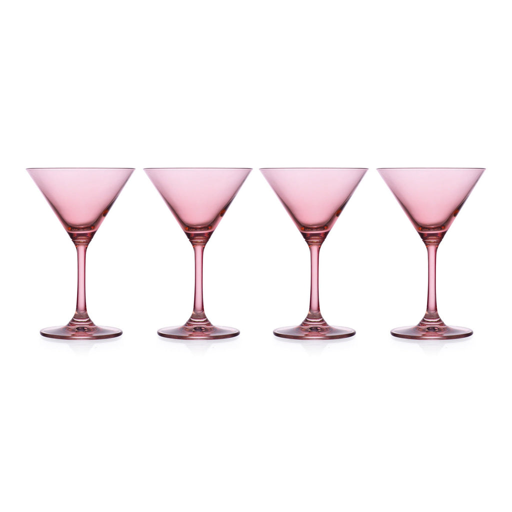 Veneto Ballet Martini, Set of 4 Godinger All Barware, All Glassware, All Glassware & Barware, Martini, Martini & Coupes, Pink, Veneto