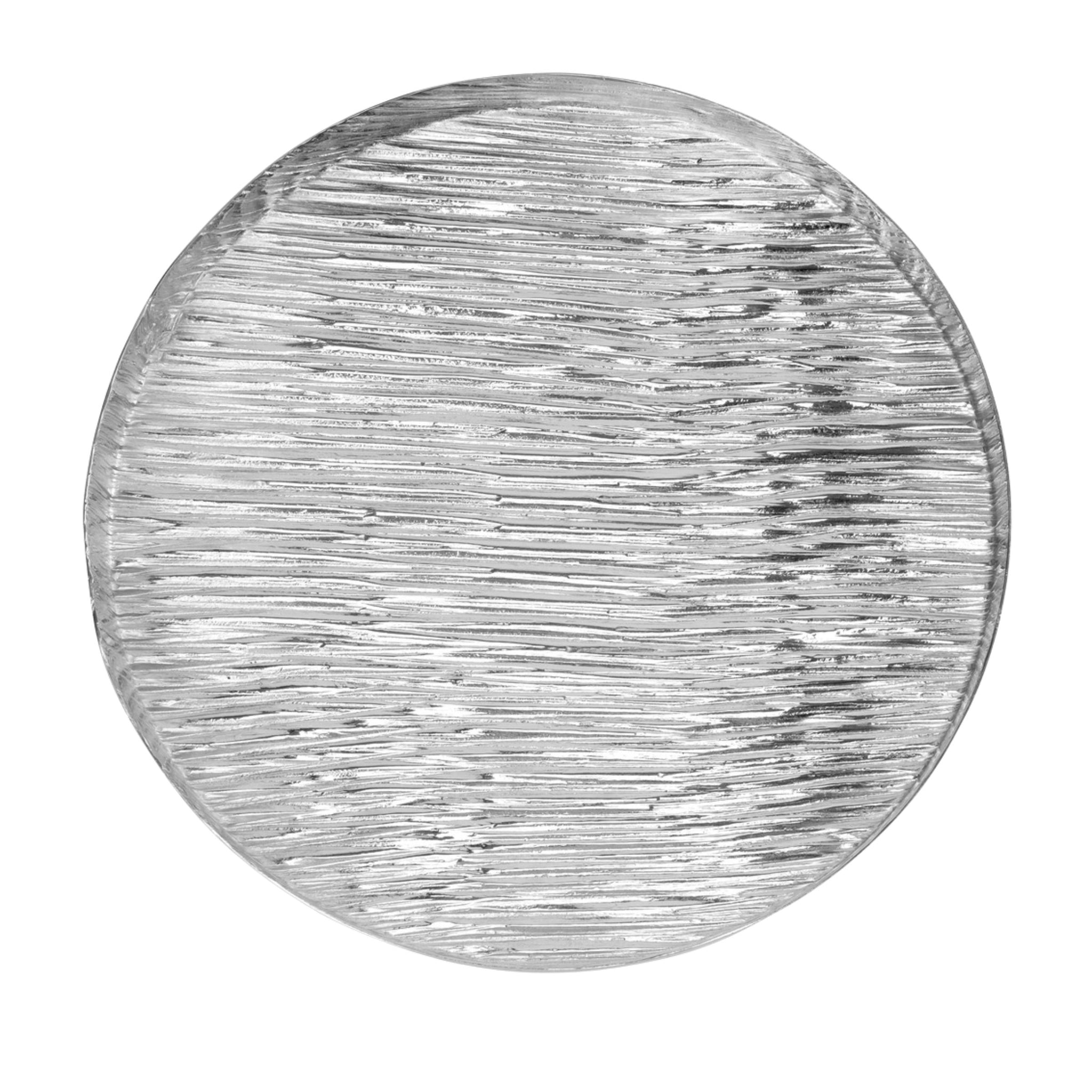 Wadi Silver Textured Round Tray – Godinger
