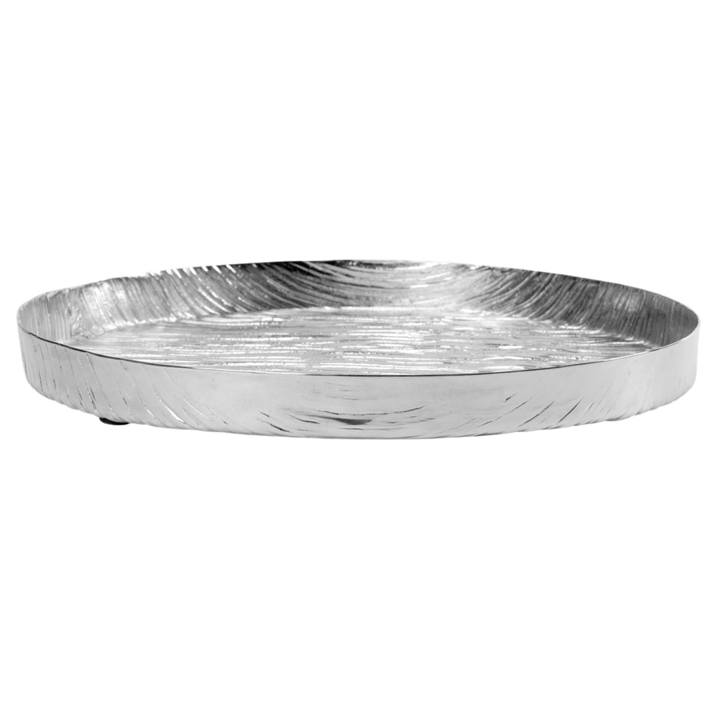 Wadi Silver Textured Round Tray Godinger All Decor, Decor, Decorative Tray, Decorative Trays, Silver, Textured, Wadi