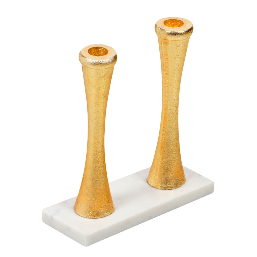 White Marble Tapered Candlestick Godinger All Decor, Candles & Candleholders, Decor, Gold, Marble, Tapered Candle Holder, White, White & Gold, White Marble