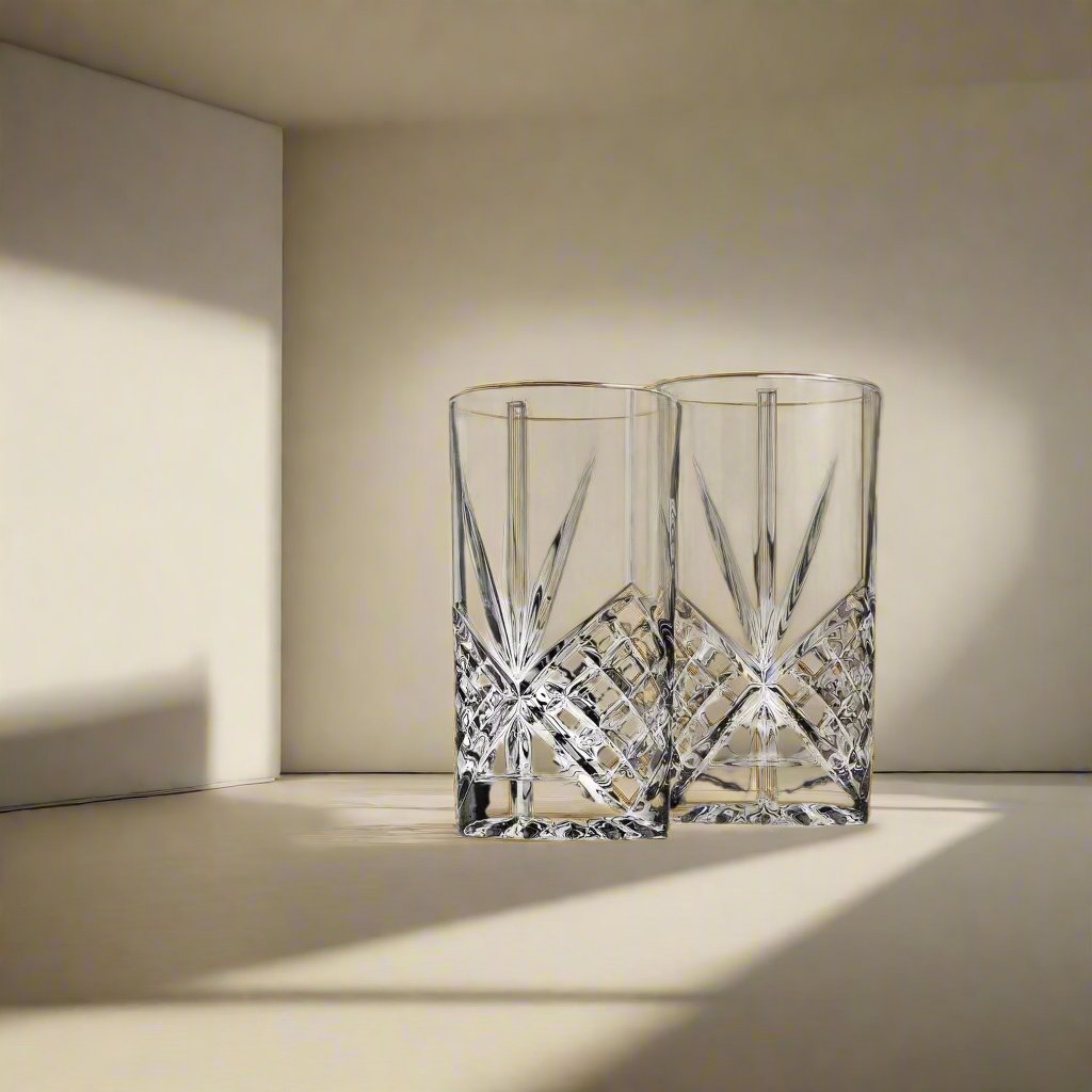 Dublin Crystal Highball, Set of 4 Godinger All Glassware, All Glassware & Barware, Cut Crystal, DOF & Highball, Dublin, Dublin Glassware, Highball