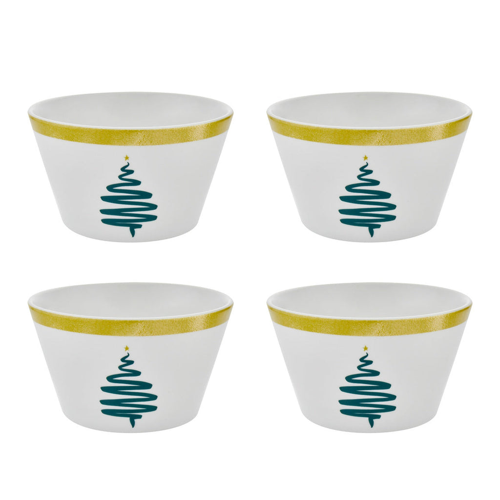 Christmas Tree Cereal Bowl, Set of 4 godinger