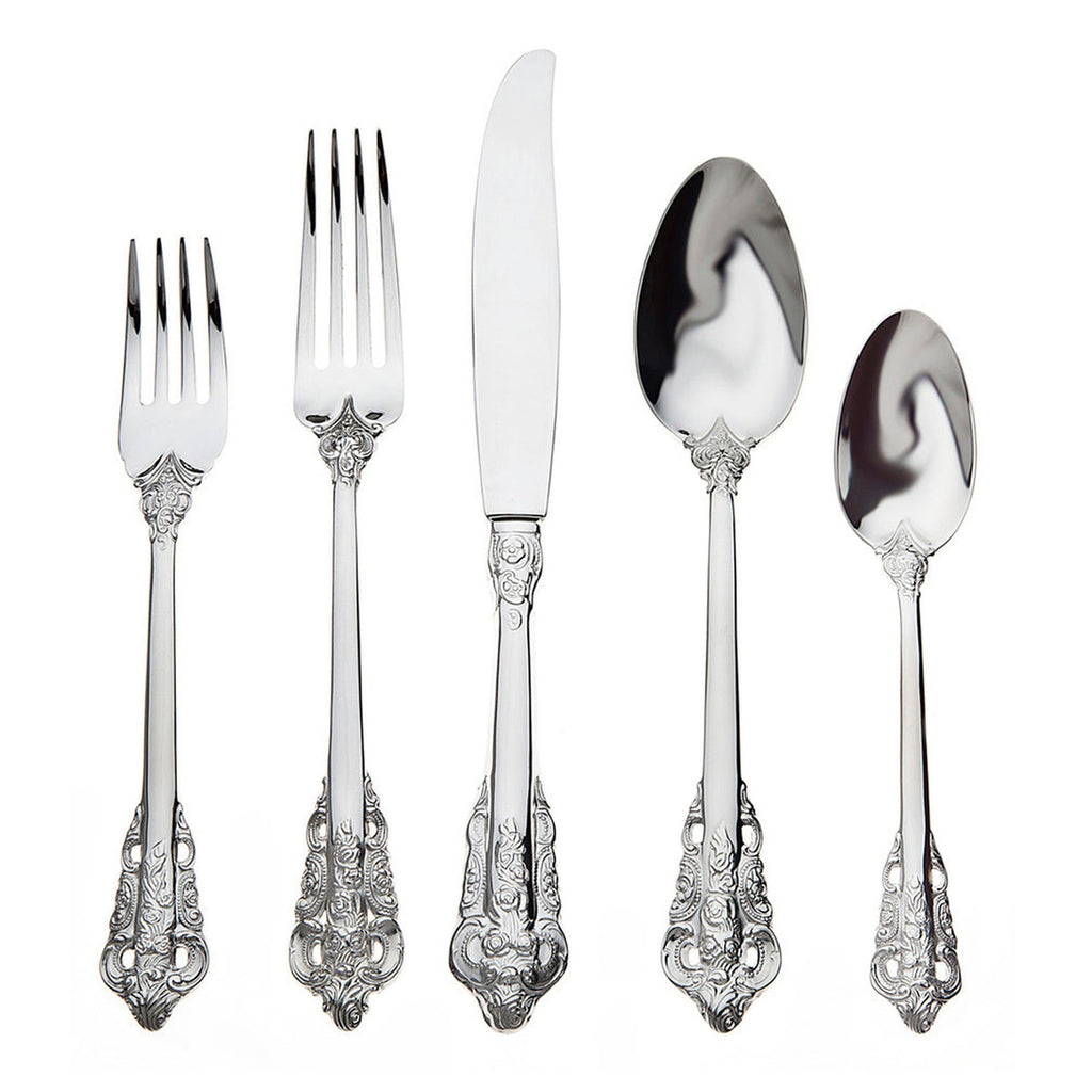 20th Century Baroque 18/10 Stainless Steel 20 Piece Flatware Set, Service For 4 godinger