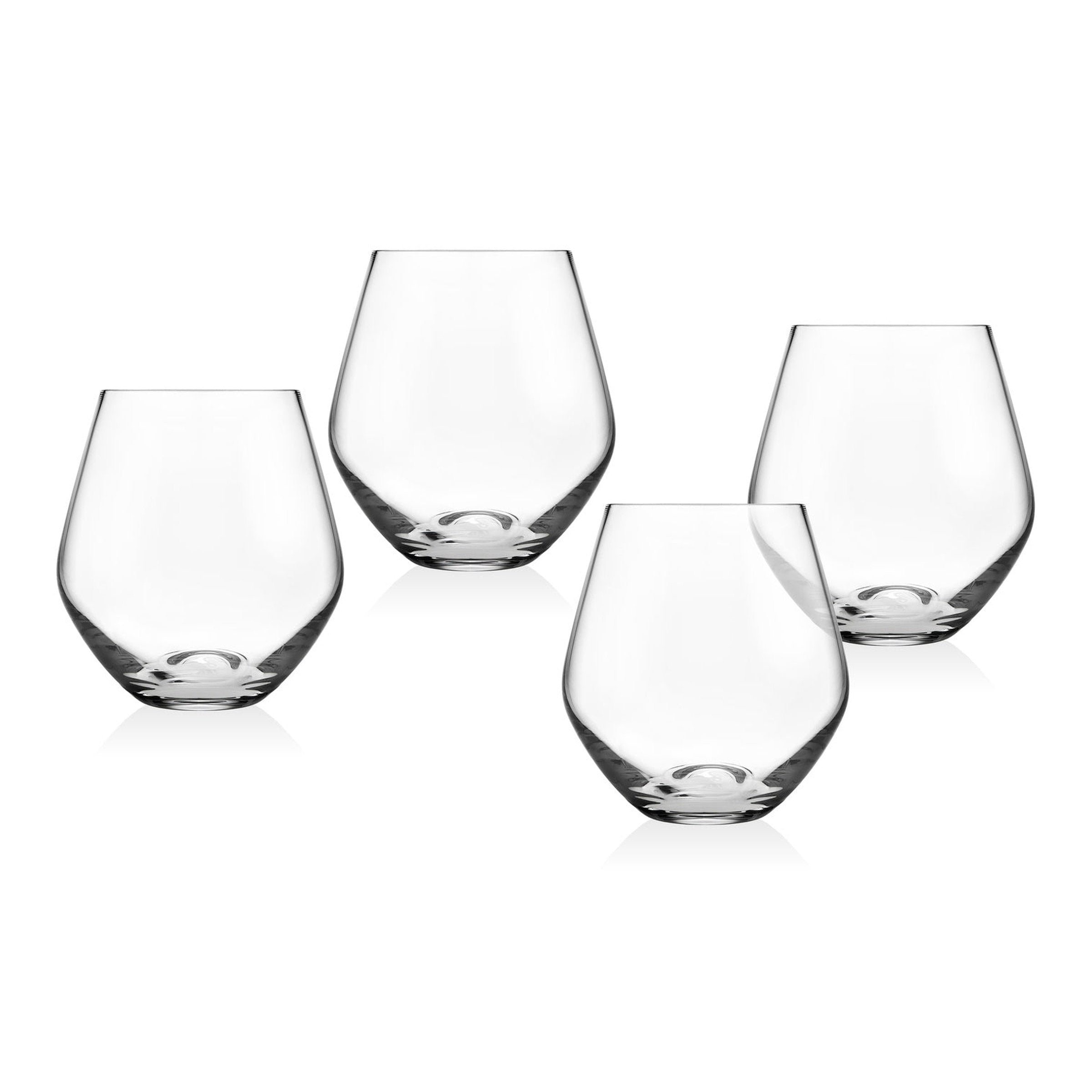 Godinger Wine Glasses, Stemmed Wine Glass Goblet Beverage Cups - Meridian  Blush, 12oz - Set of 4