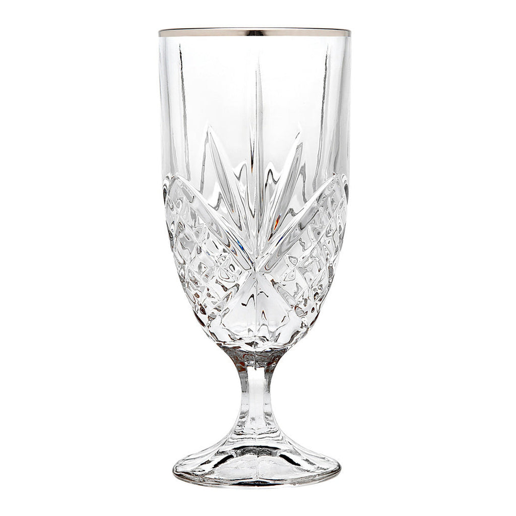 Dublin Crystal Platinum Rim Ice Tea Glass, Set of 4 godinger